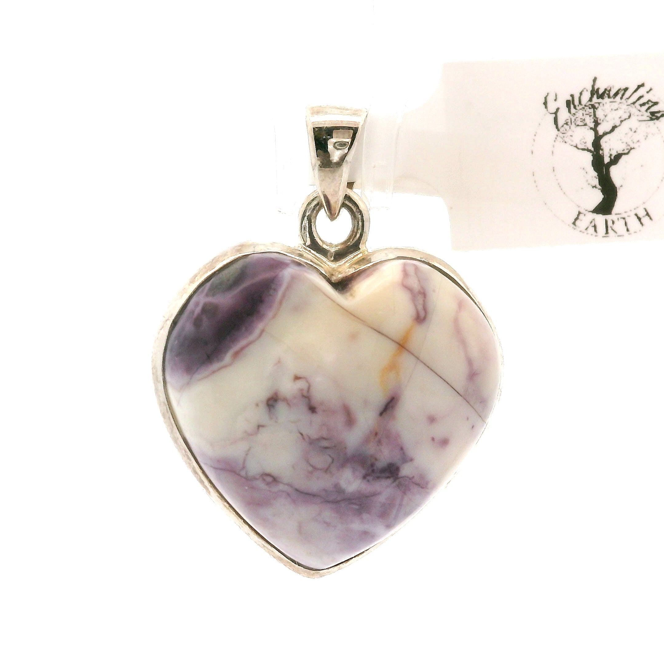 Tiffany Stone Heart Pendant .925 Silver for Harmonizing your Relationships and Pleasure