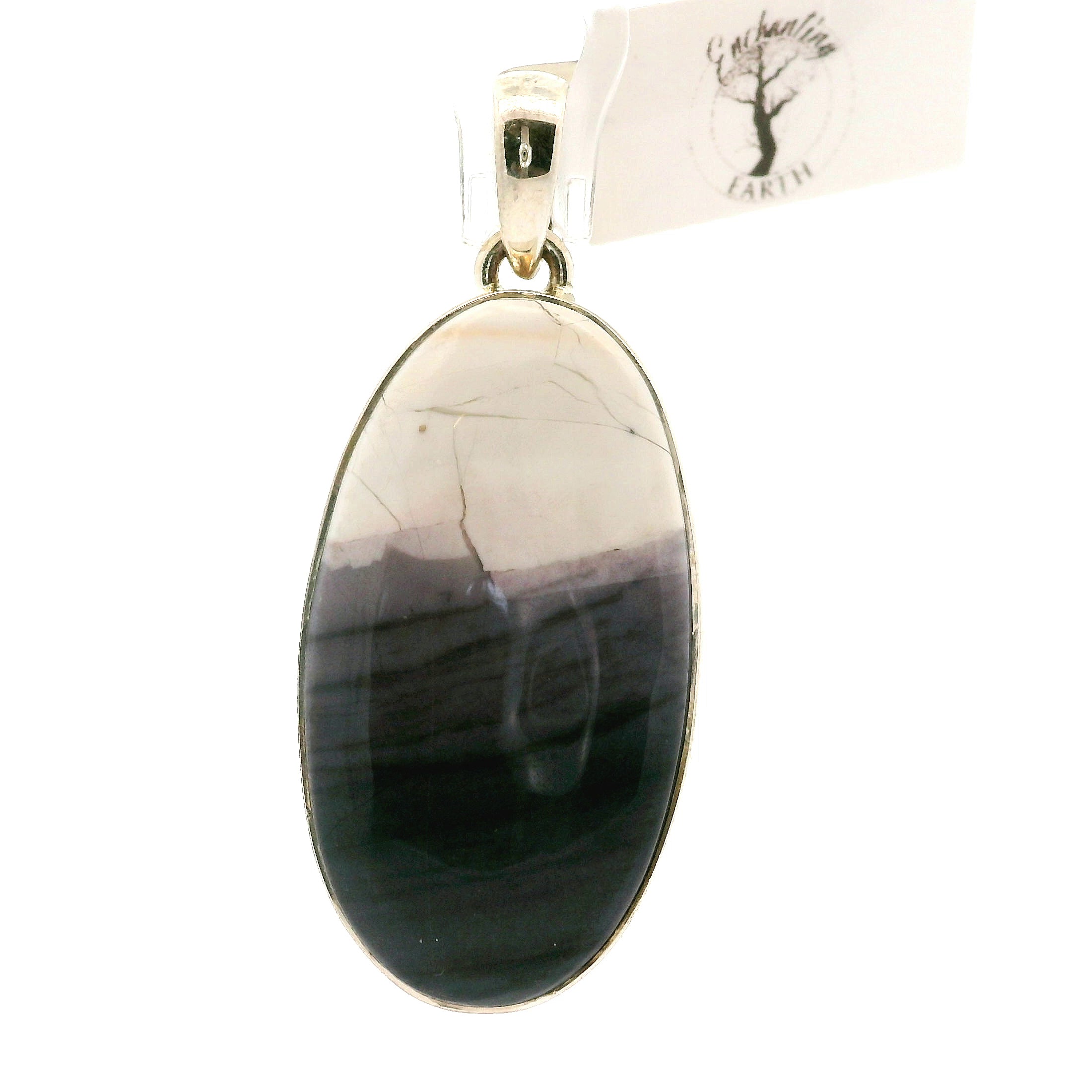 Hyacinth Jasper Pendant .925 Silver for Calm and Clarity