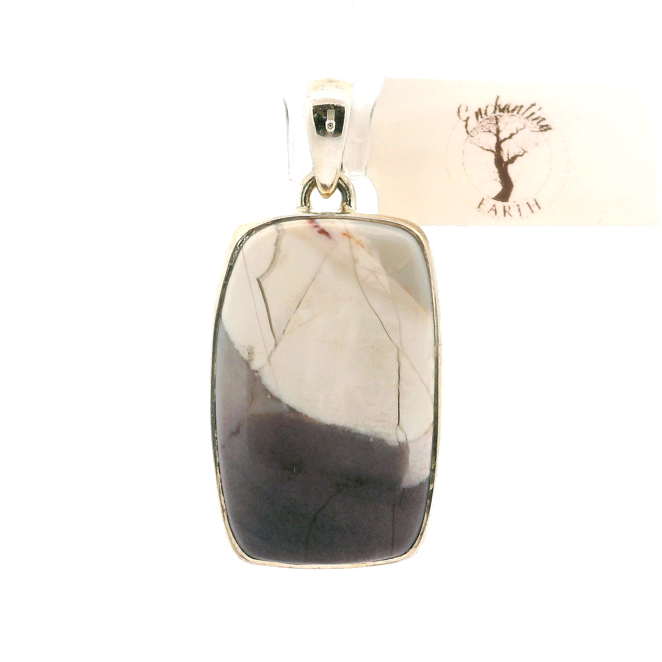 Hyacinth Jasper Pendant .925 Silver for Calm and Clarity