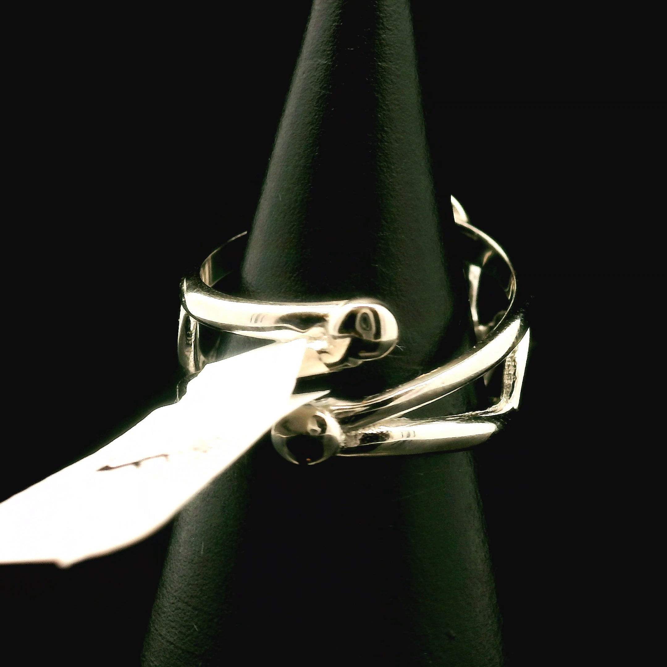 Blue Opal Cuff Ring .925 Silver for Encouraging Surrender to the Divine Will