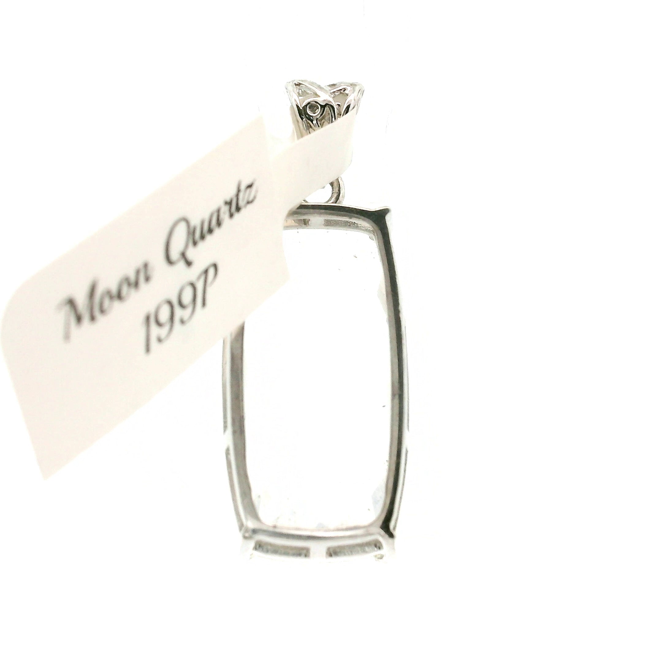 Moon Quartz Pendant .925 Silver for Divination