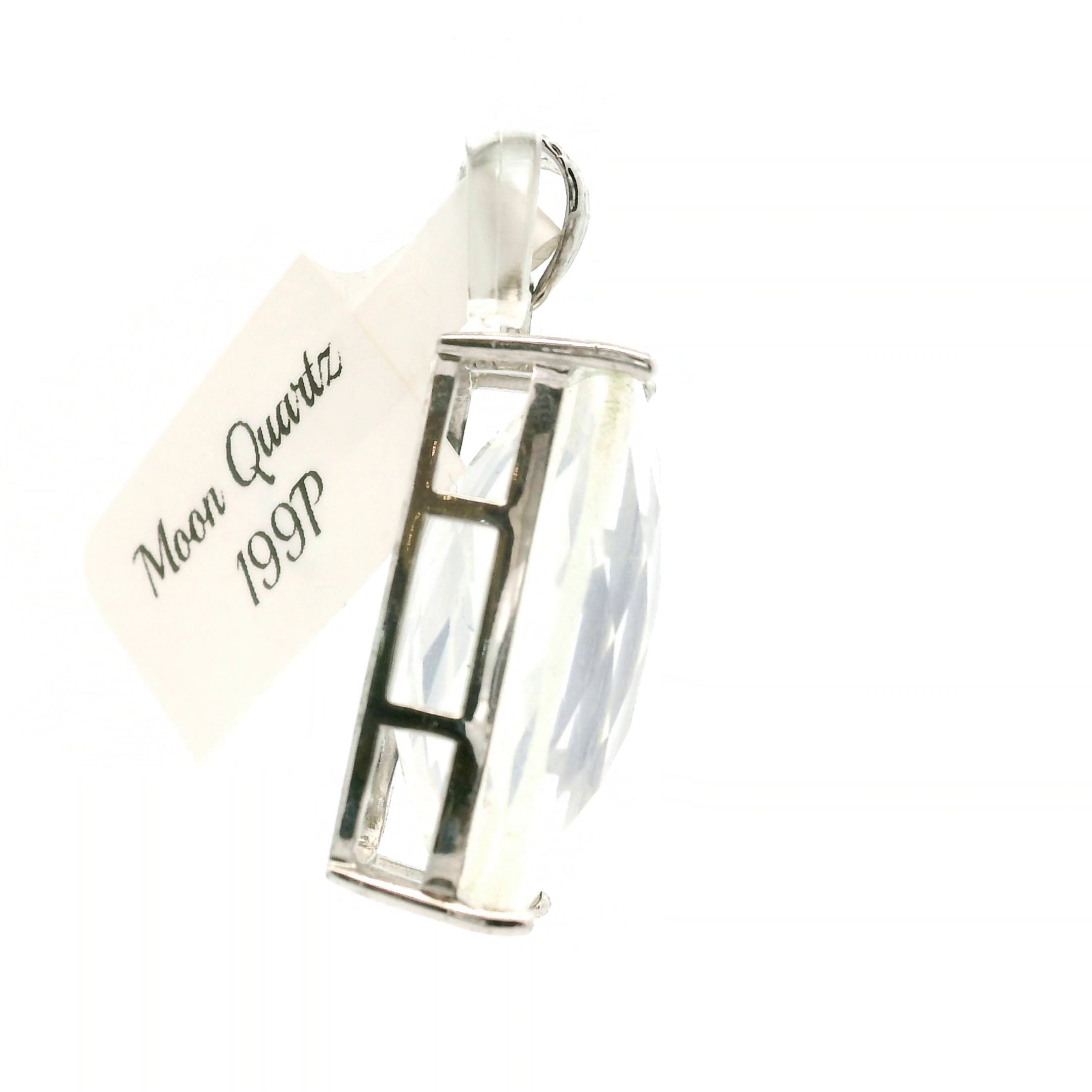 Moon Quartz Pendant .925 Silver for Divination