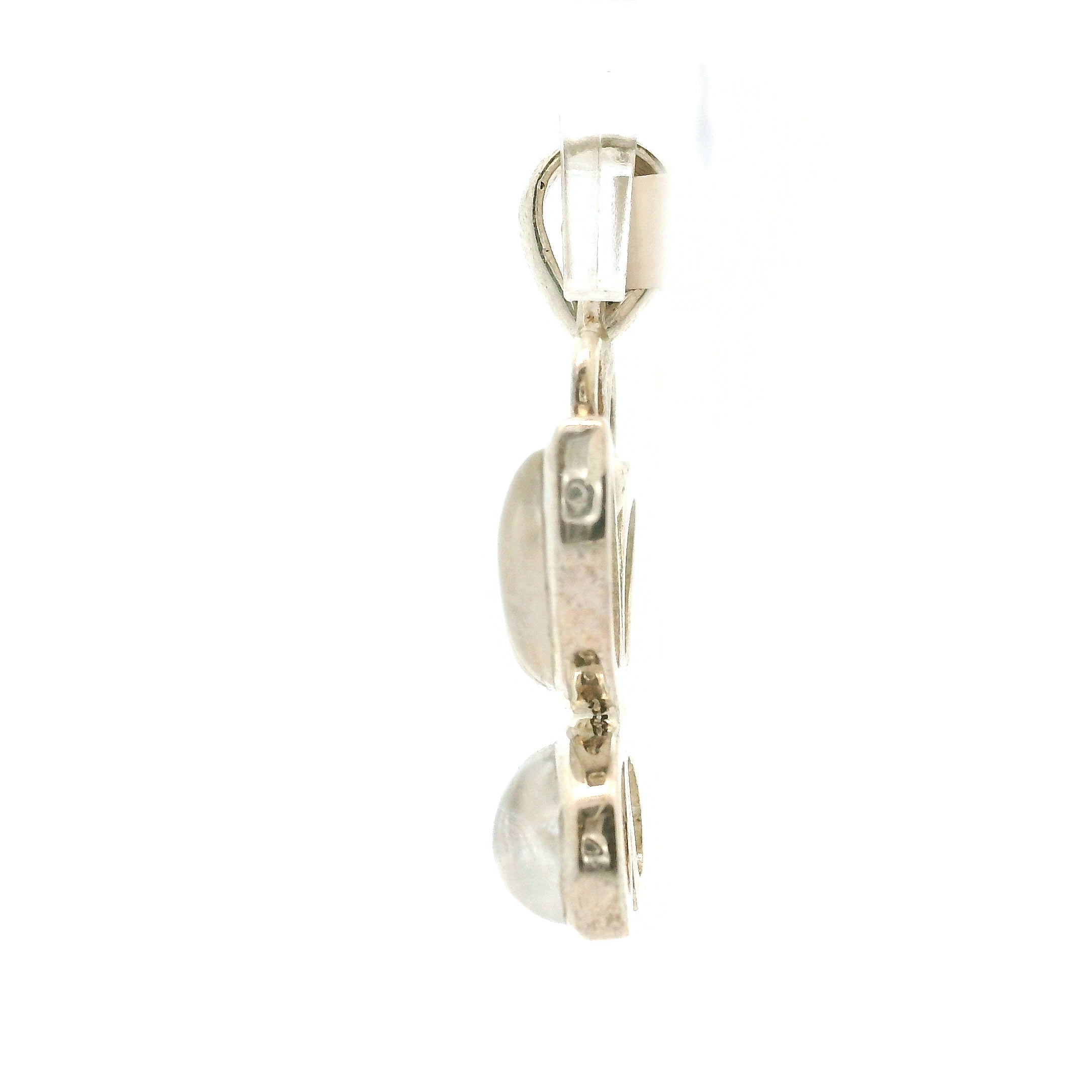Moonstone Butterfly Pendant .925 Silver for Intuition and Energetic Purification