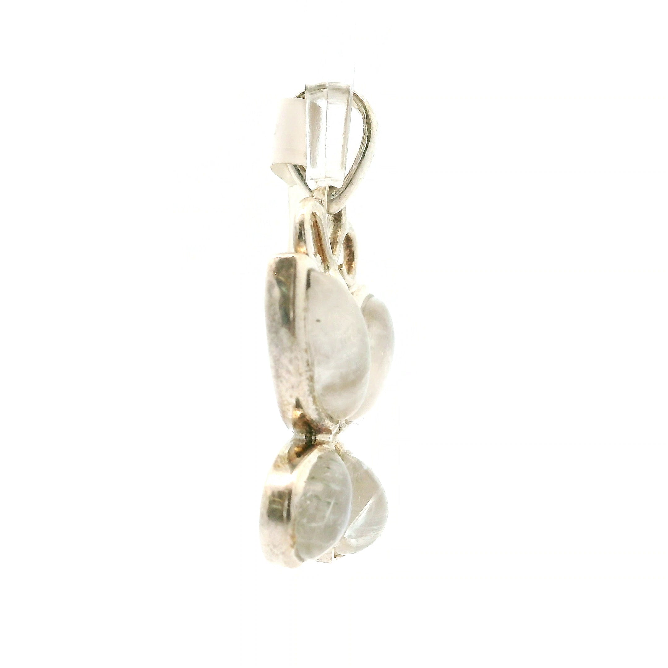 Moonstone Butterfly Pendant .925 Silver for Intuition and Energetic Purification