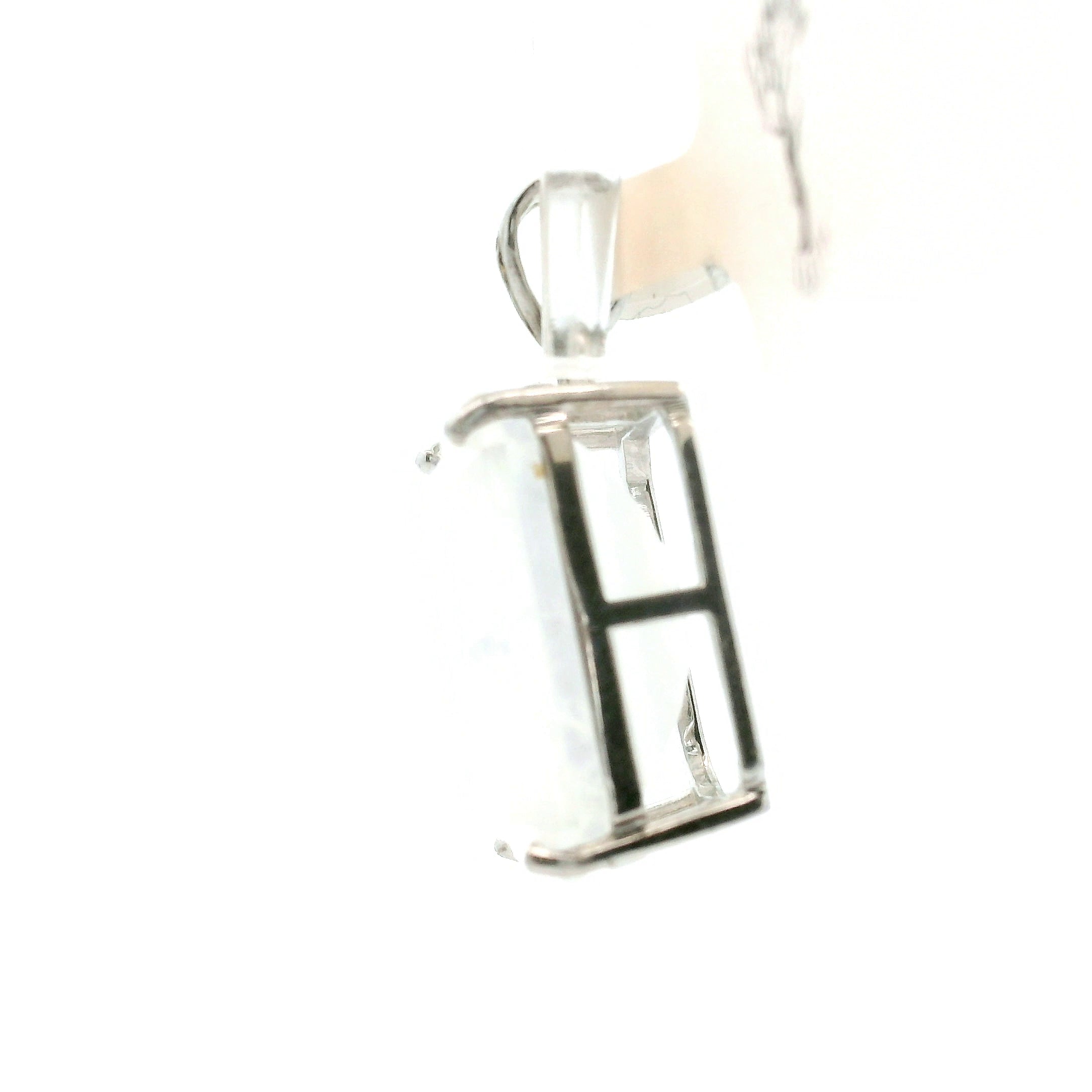 Rainbow Moonstone Faceted Pendant .925 Silver for Intuition and Energetic Purification