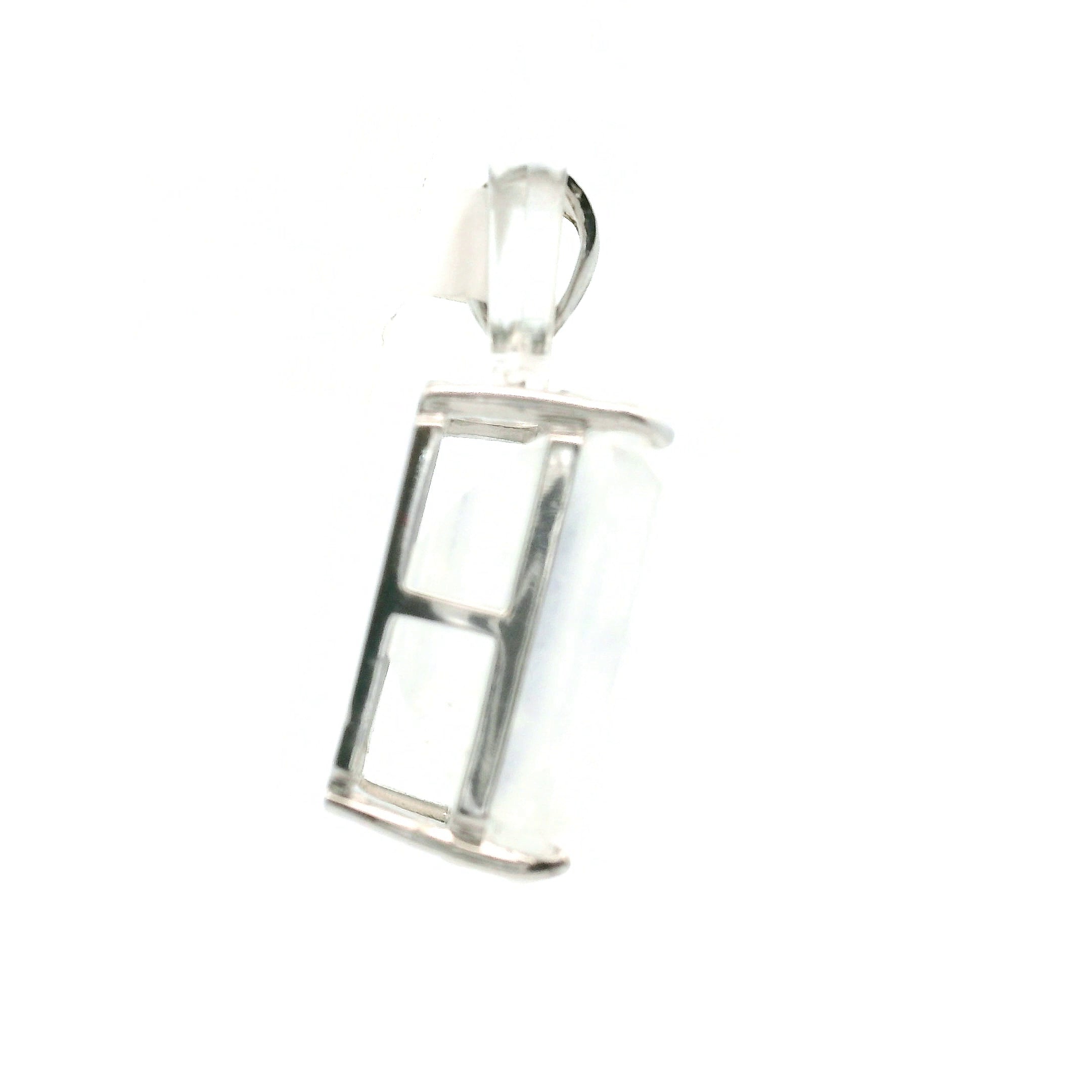 Rainbow Moonstone Faceted Pendant .925 Silver for Intuition and Energetic Purification