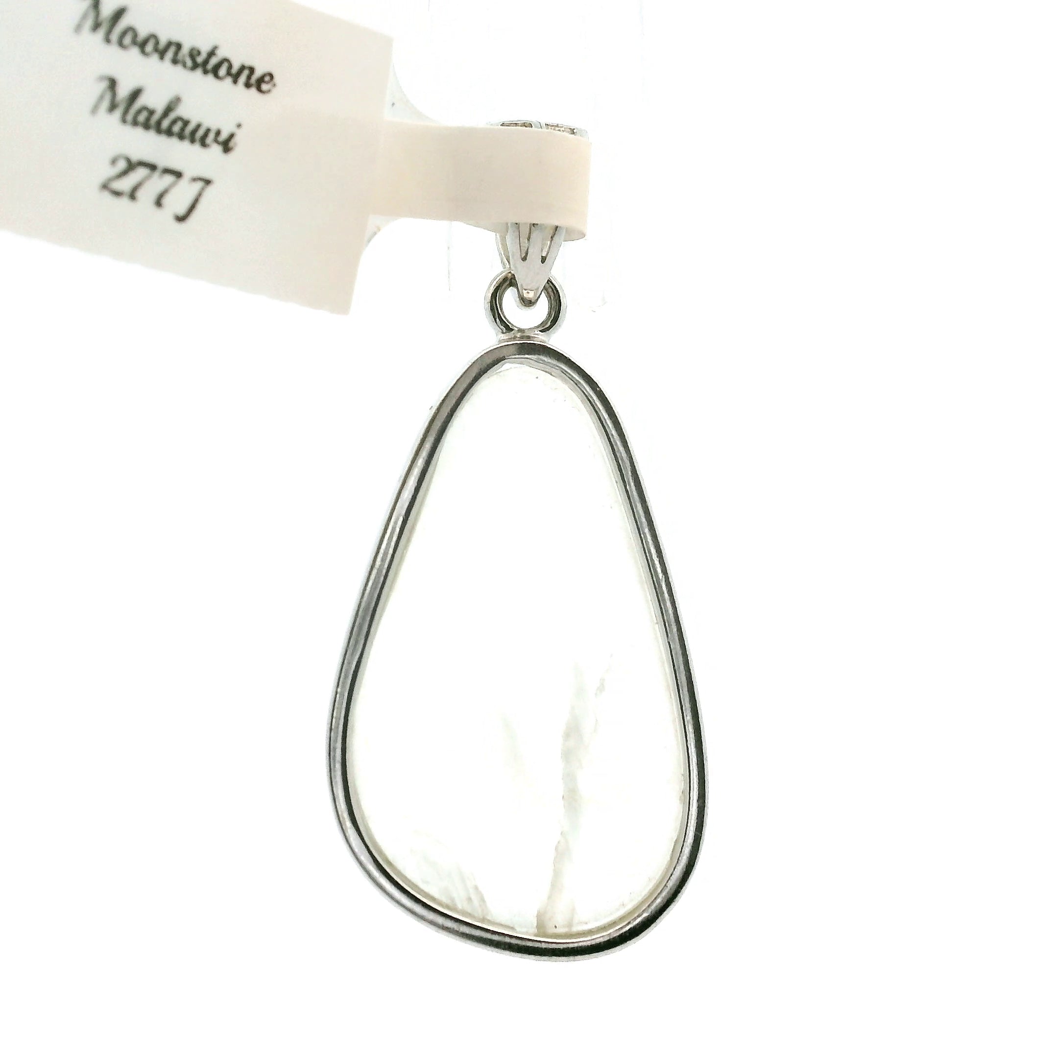 Malawi Moonstone Pendant .925 Silver for Intuition and Energetic Purification