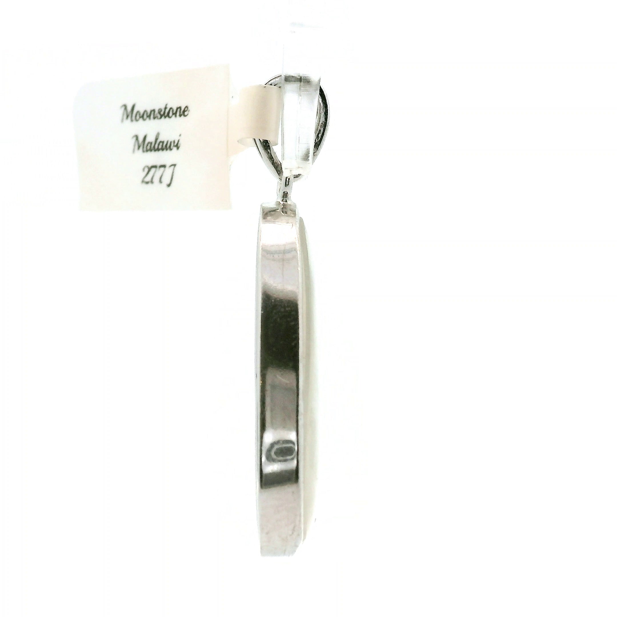 Malawi Moonstone Pendant .925 Silver for Intuition and Energetic Purification