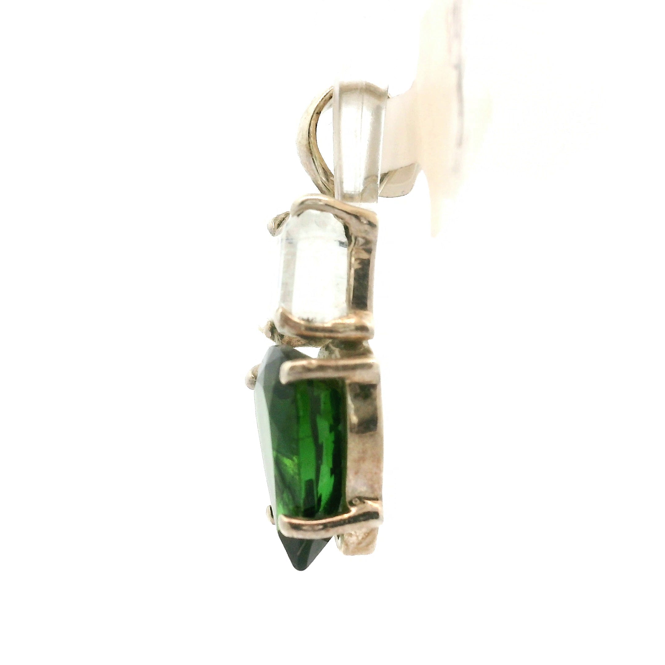 Rainbow Moonstone Multi-Stone Pendant .925 Silver for Intuition and Energetic Purification