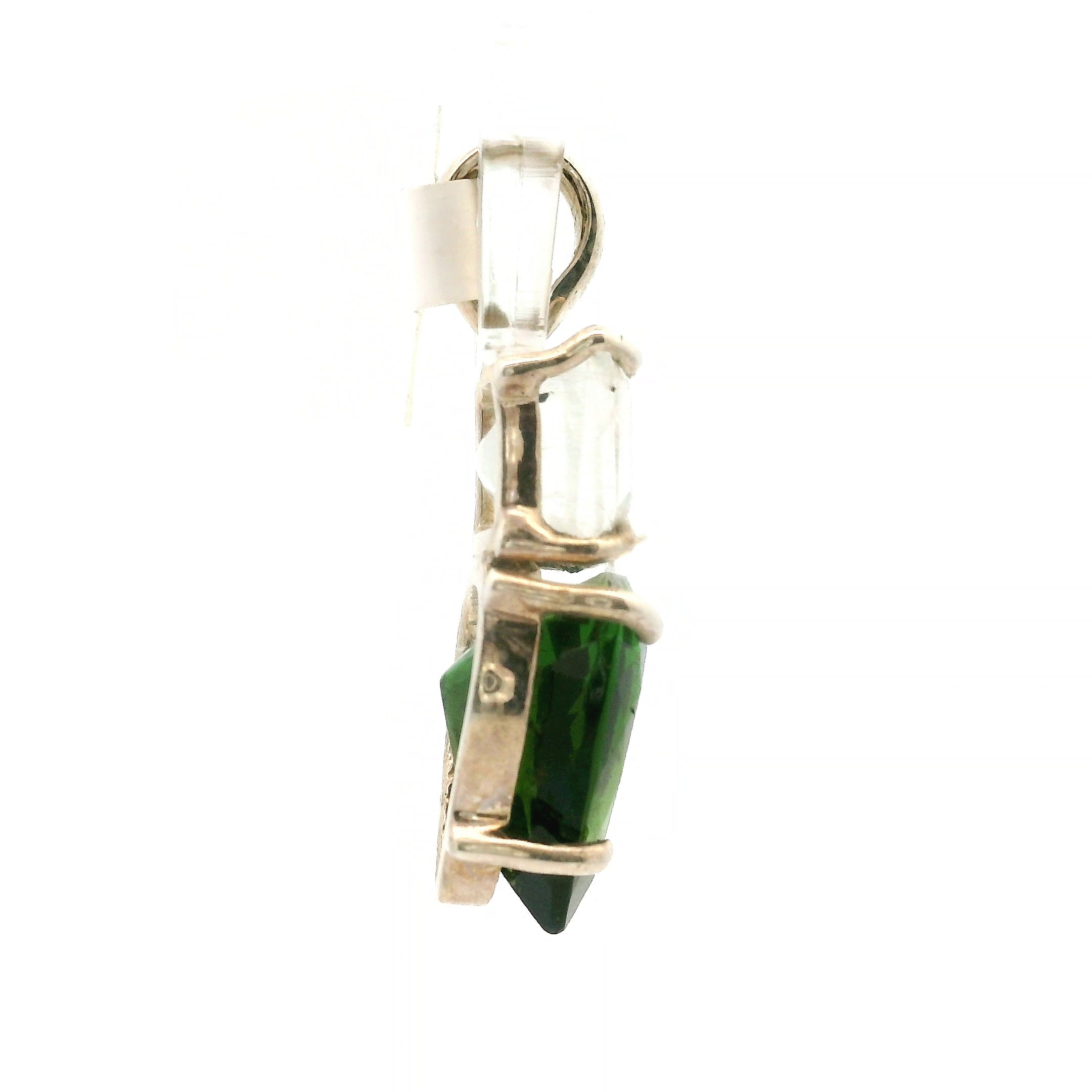 Rainbow Moonstone Multi-Stone Pendant .925 Silver for Intuition and Energetic Purification