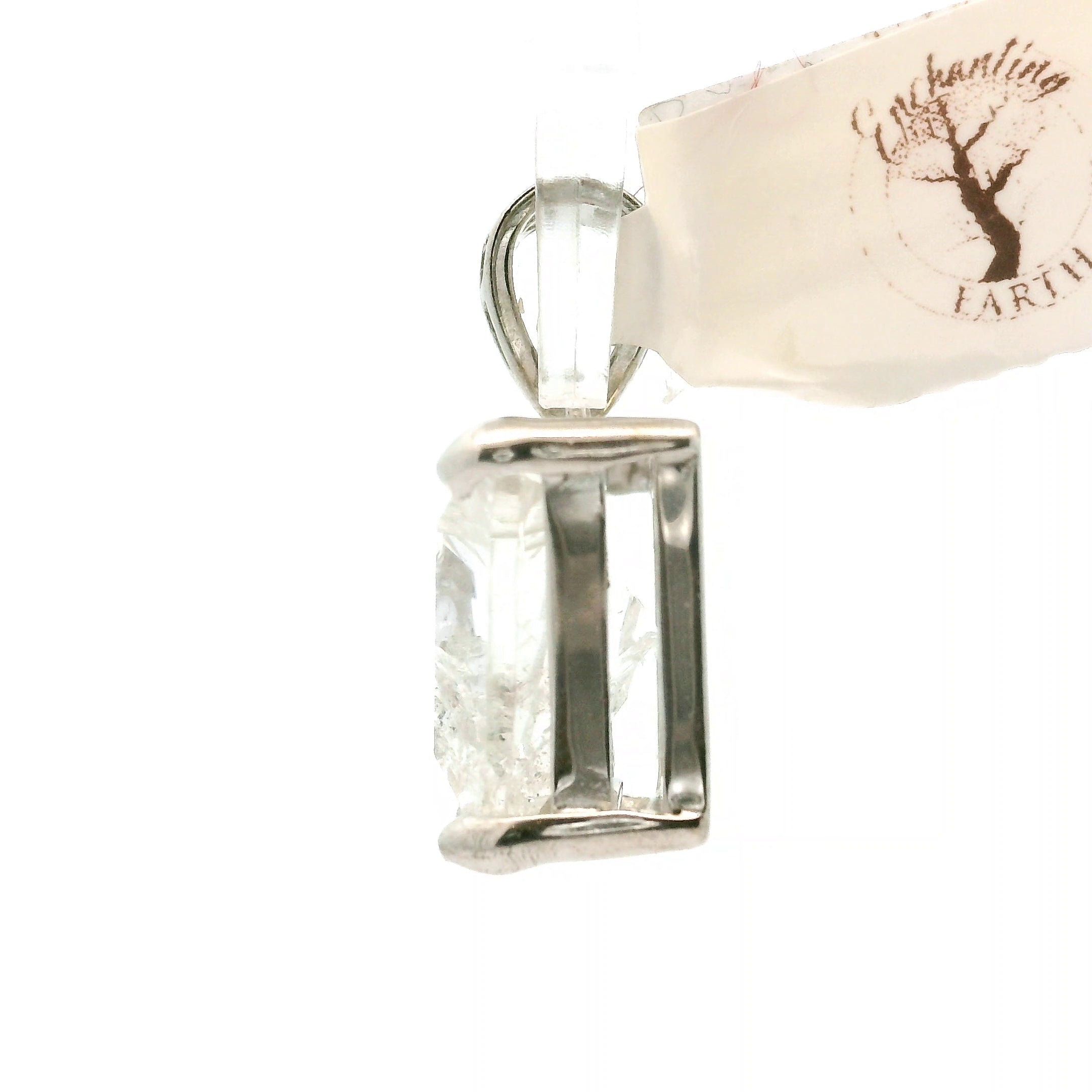 Herkimer Diamond Pendant .925 Silver for Connection with Higher Realms, Peace and Self Acceptance