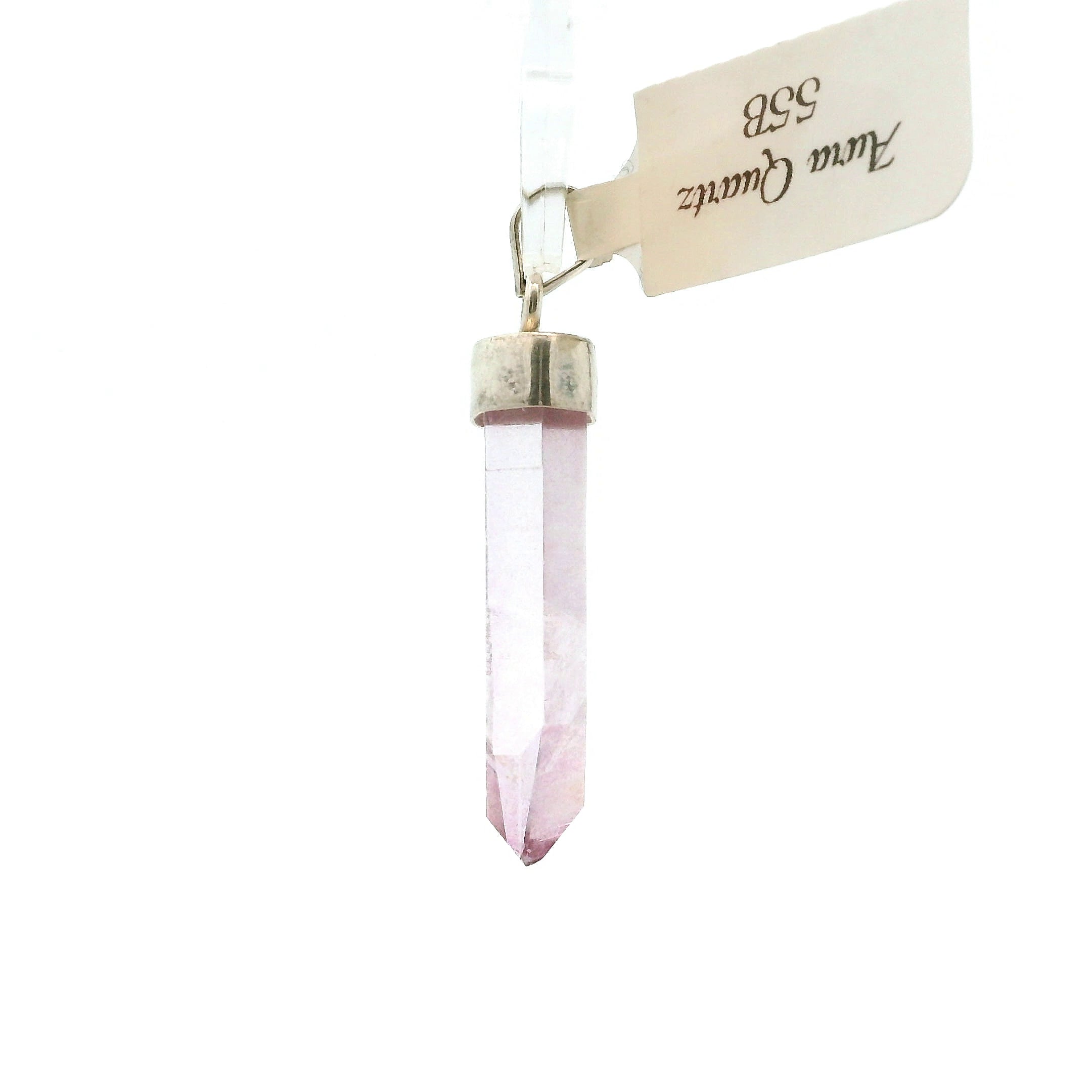 Aqua Aura Quartz Point Pendants .925 Silver for Love, Connection with Angels and Spirit Guides