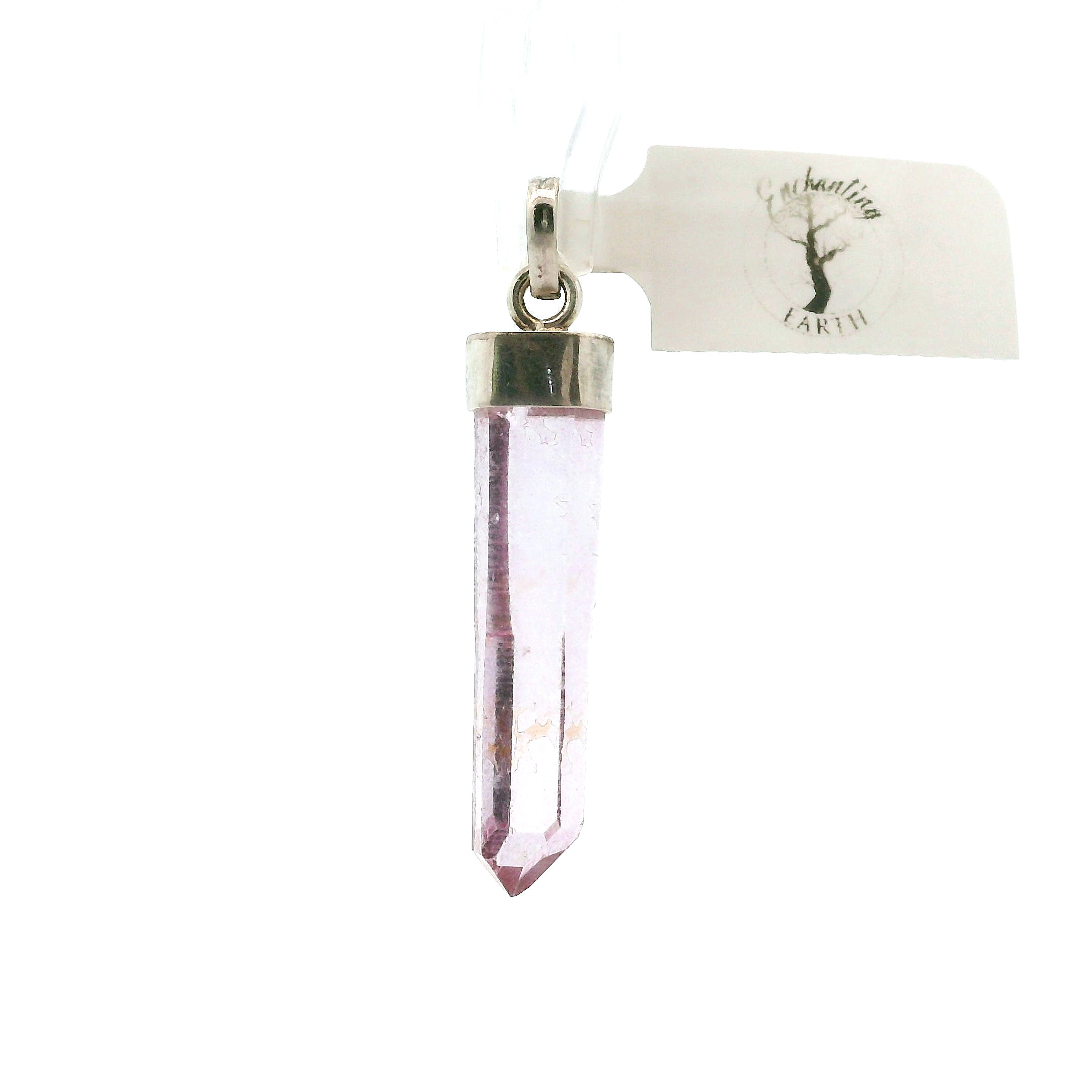 Aqua Aura Quartz Point Pendants .925 Silver for Love, Connection with Angels and Spirit Guides