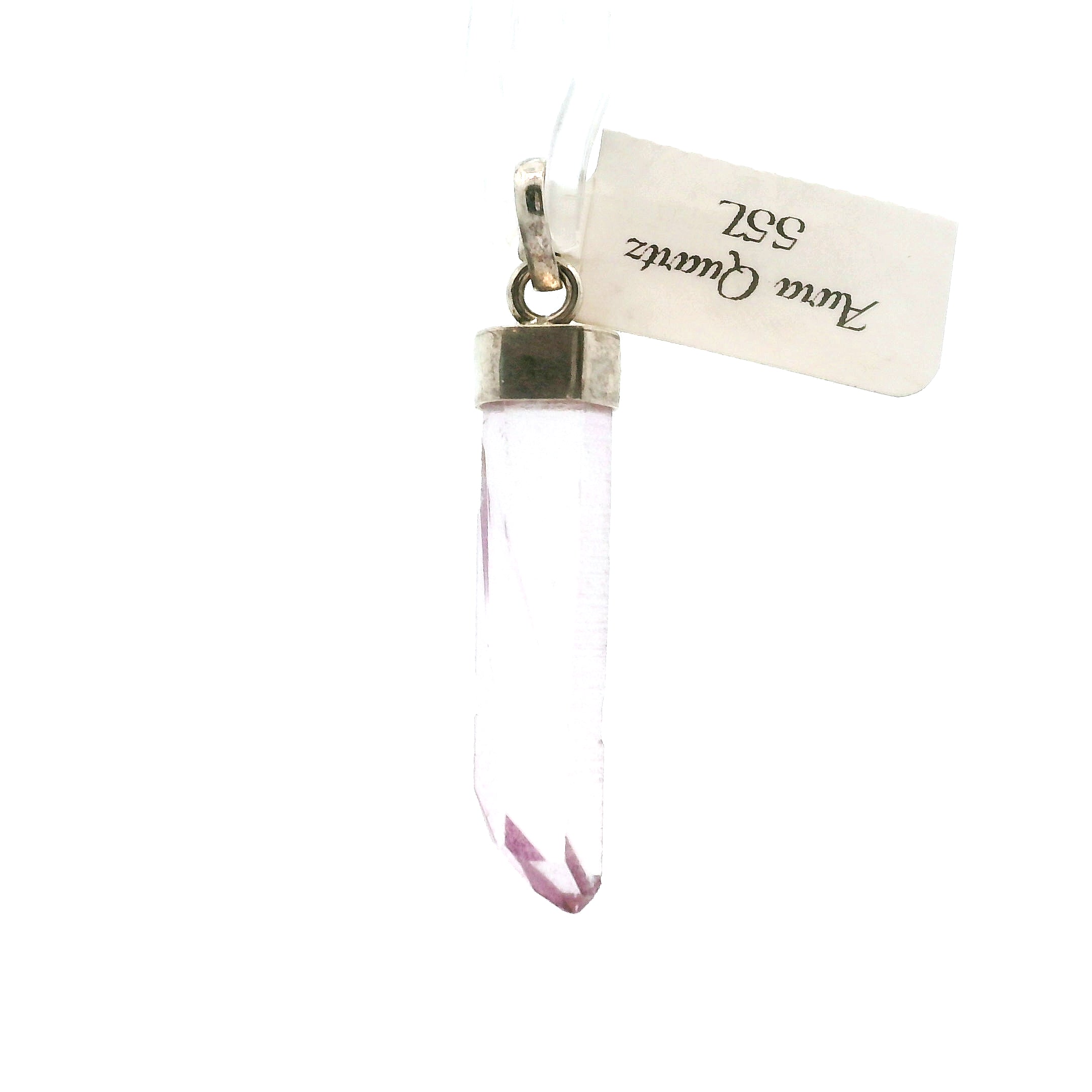 Aqua Aura Quartz Point Pendants .925 Silver for Love, Connection with Angels and Spirit Guides