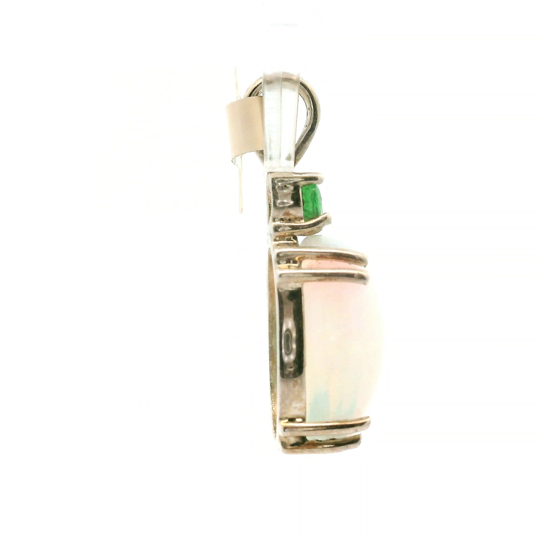 Ethiopian Opal with Tourmaline Pendants .925 Silver for Transformation and Aura Balancing