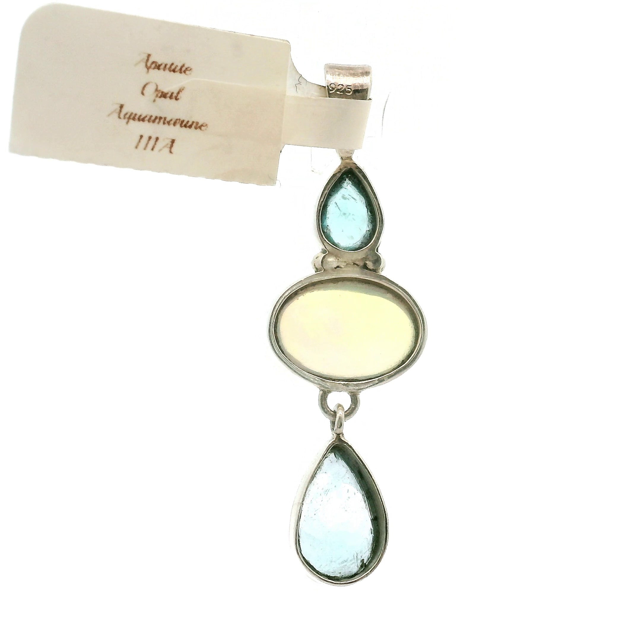 Ethiopian Opal Multi-Stone Pendant .925 Silver for Transformation and Aura Balancing