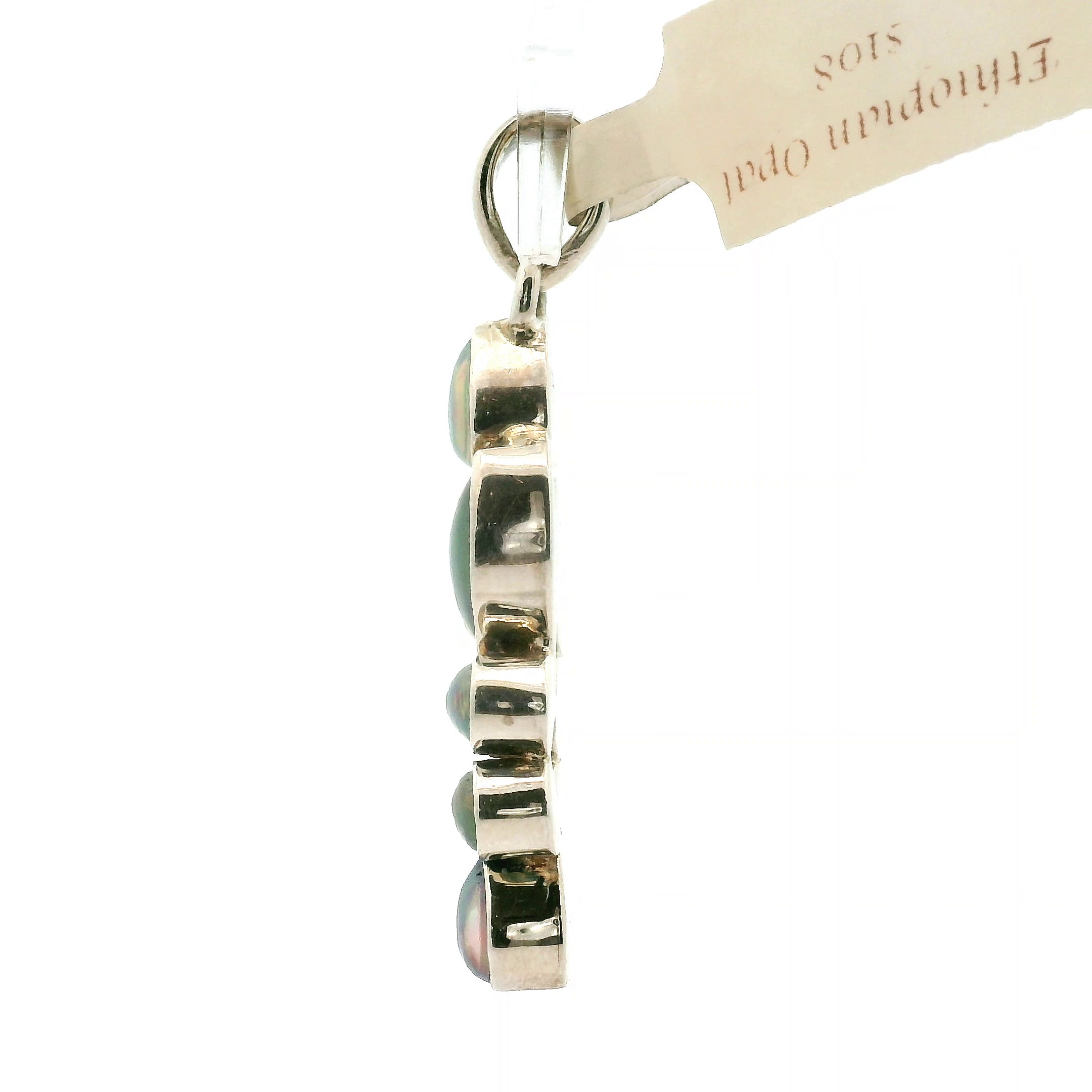 Ethiopian Opal Multi-Stone Pendants .925 Silver for Transformation and Aura Balancing