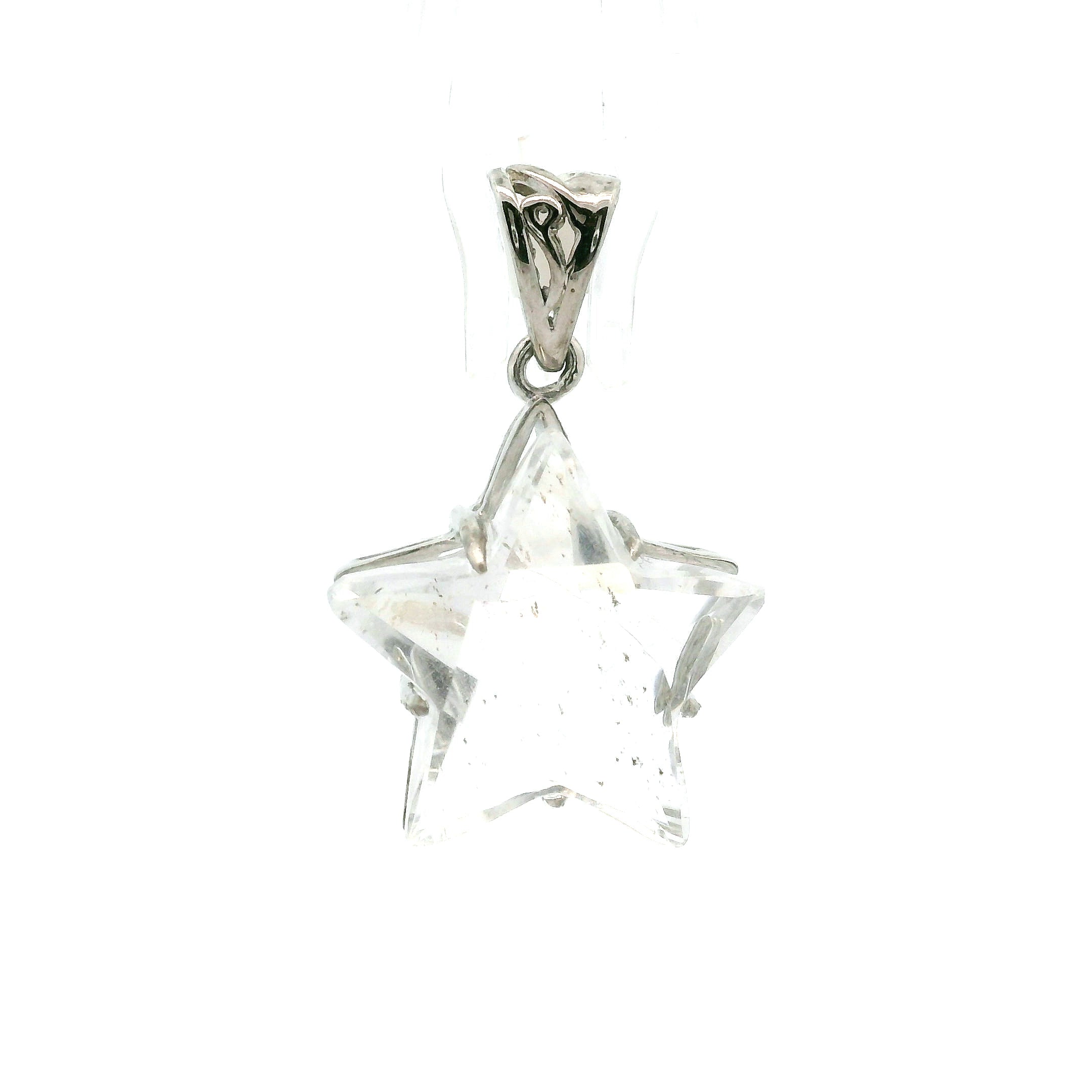 Clear Quartz Star Pendant .925 Silver for Healing, Intention Setting and Manifesting your Desires