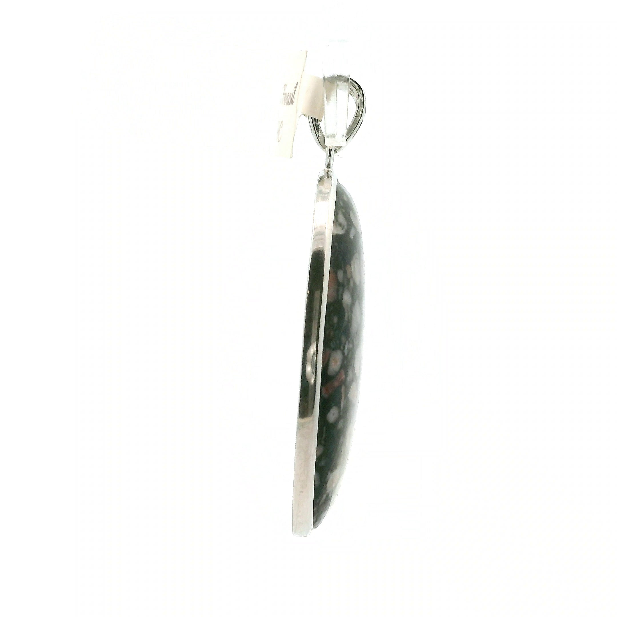 Crinoid Fossil Pendant .925 Silver for Strength, Grounding and Earth Connection
