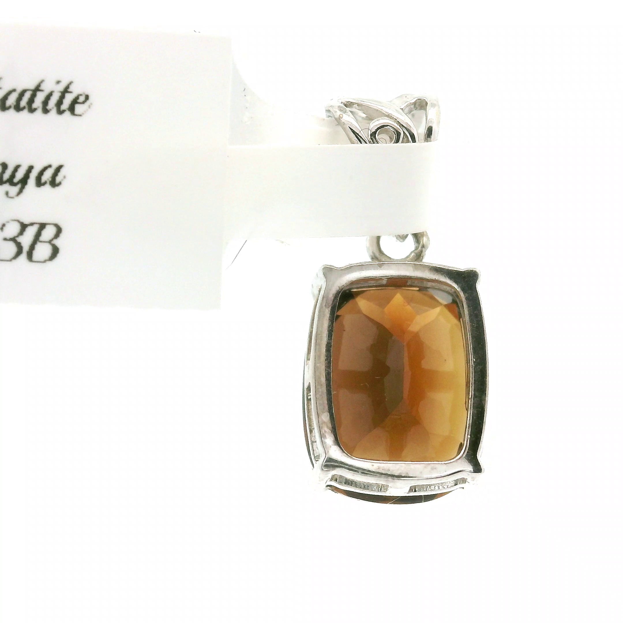 Enstatite Kenya Pendant .925 Silver for Grounding, Higher Awareness, Stamina & Protection
