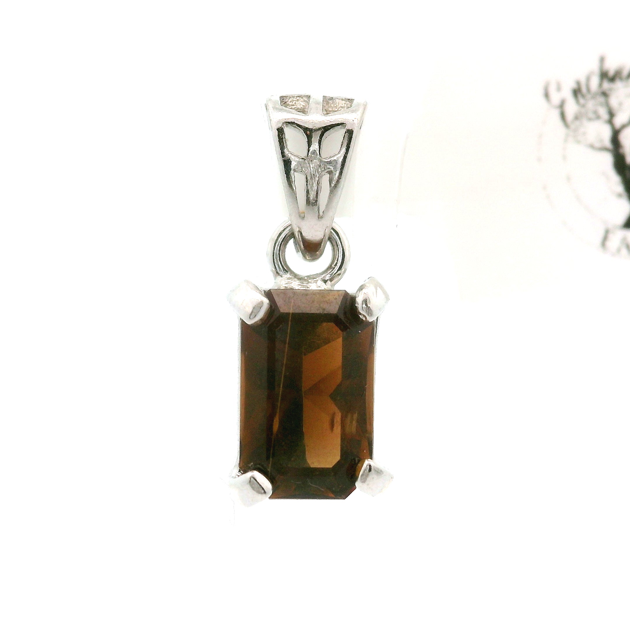 Enstatite Kenya Pendant .925 Silver for Grounding, Higher Awareness, Stamina & Protection
