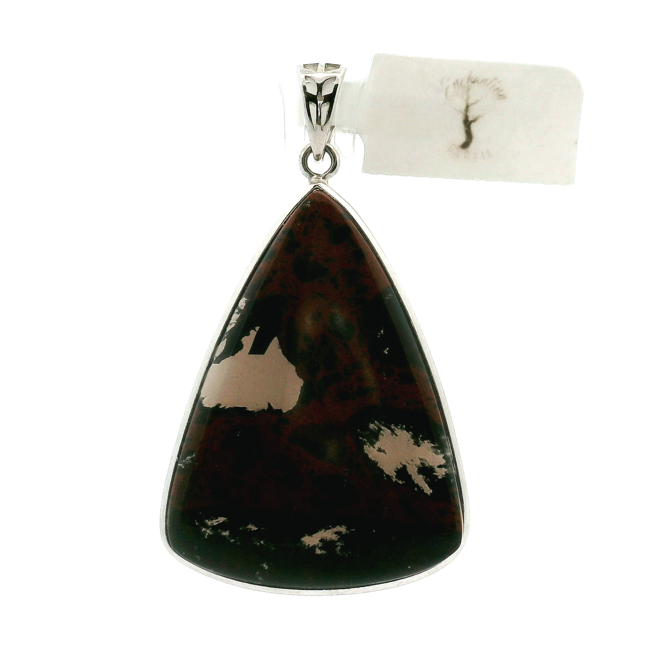 Spiderwoman Jasper Pendant .925 Silver for Connecting and Grounding