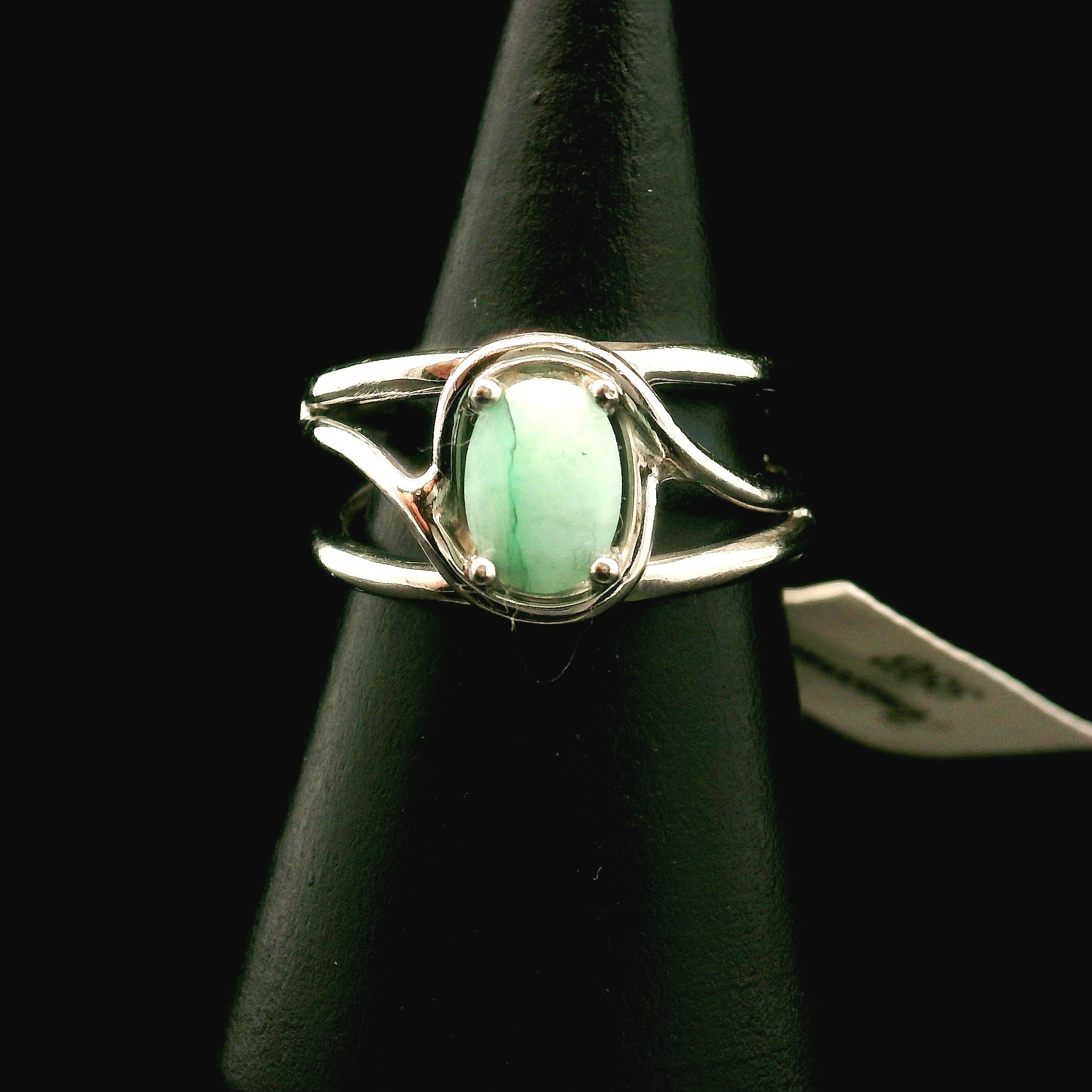 Amazonite Faceted Midi Cuff Ring .925 Silver for Communication, Harmony and Hope