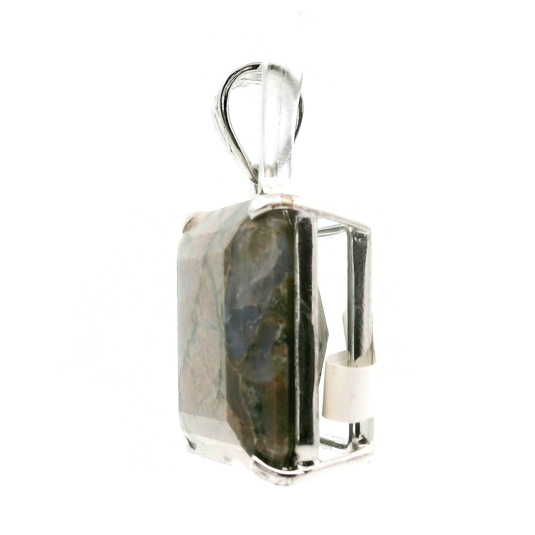 Que Sera (LLanite) Faceted Pendant .925 Silver for Inner Wisdom and Catalyzing Change