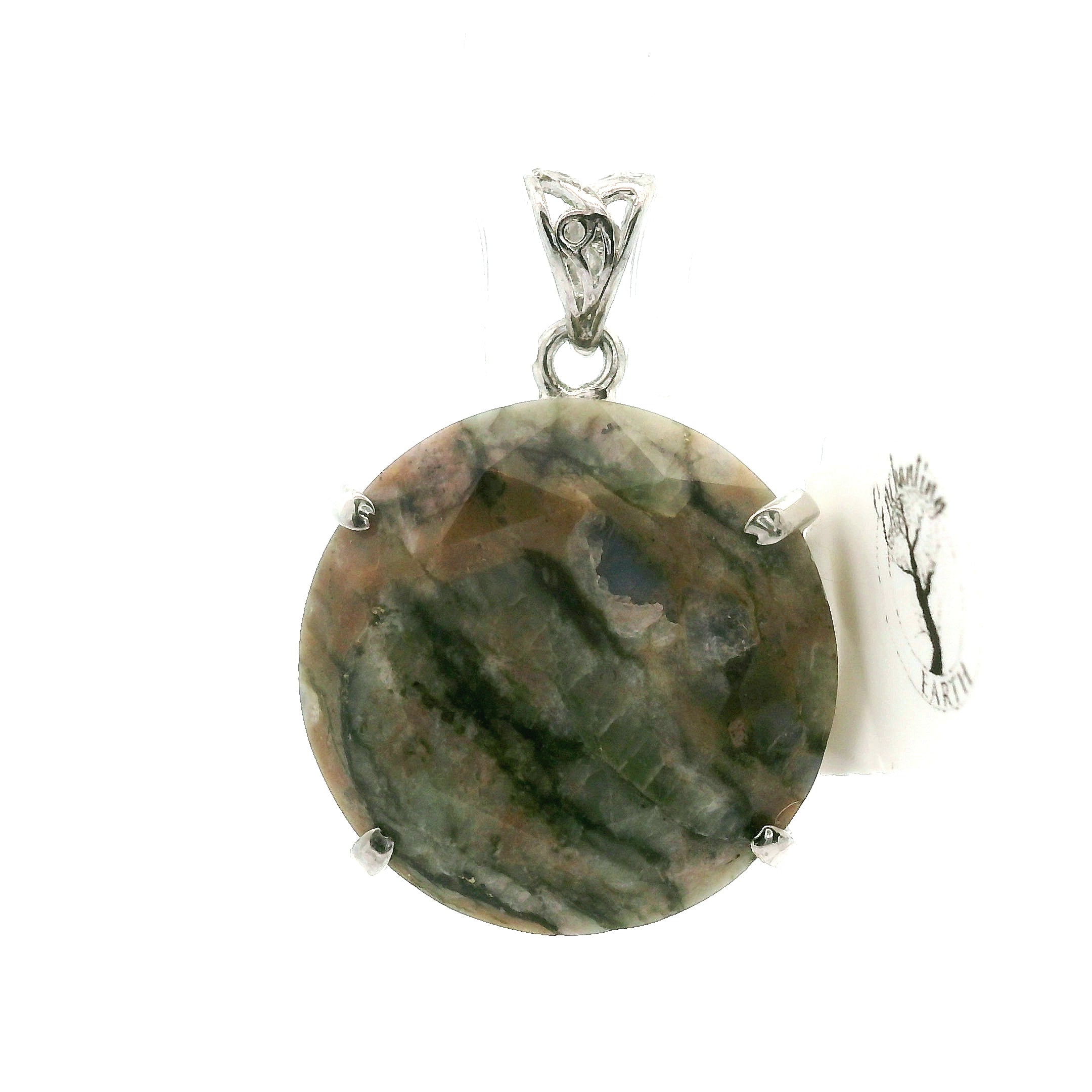 Que Sera (LLanite) Faceted Pendant .925 Silver for Inner Wisdom and Catalyzing Change
