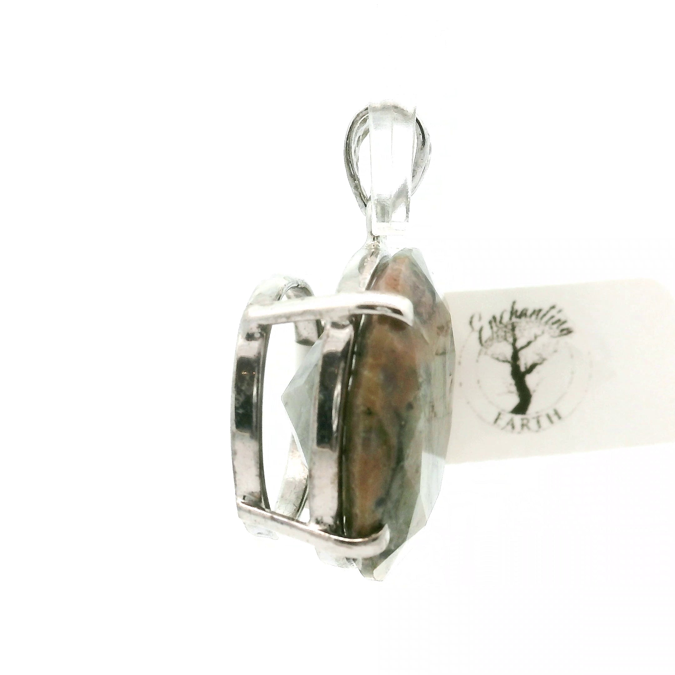 Que Sera (LLanite) Faceted Pendant .925 Silver for Inner Wisdom and Catalyzing Change