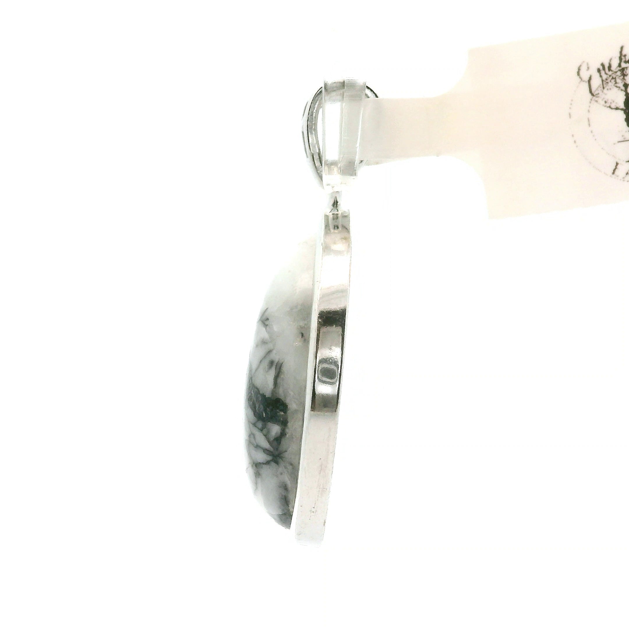 Penolite Moon Pendant .925 Silver with Rhodium Plating for Emotional Maturity, and Improved Self Esteem