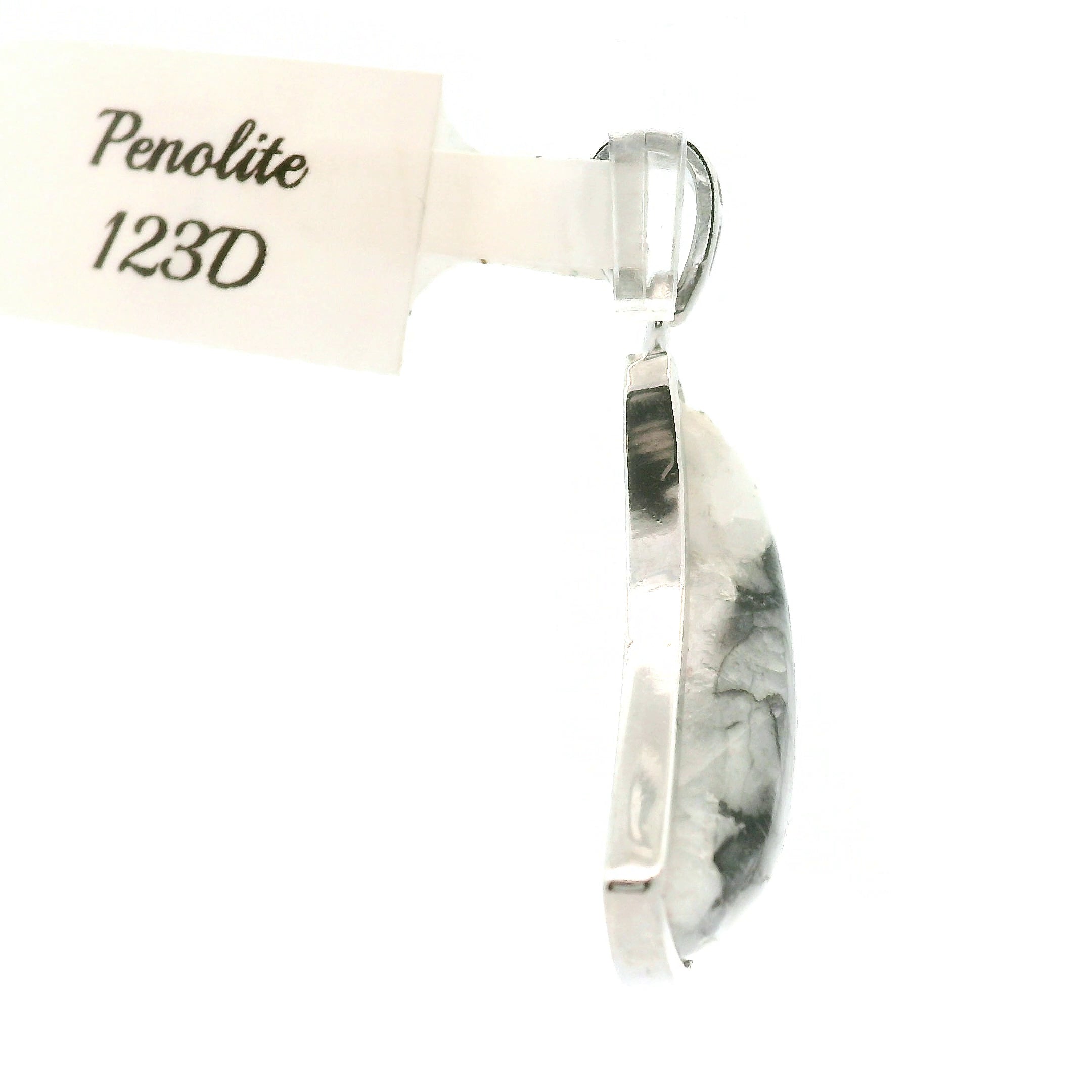 Penolite Moon Pendant .925 Silver with Rhodium Plating for Emotional Maturity, and Improved Self Esteem
