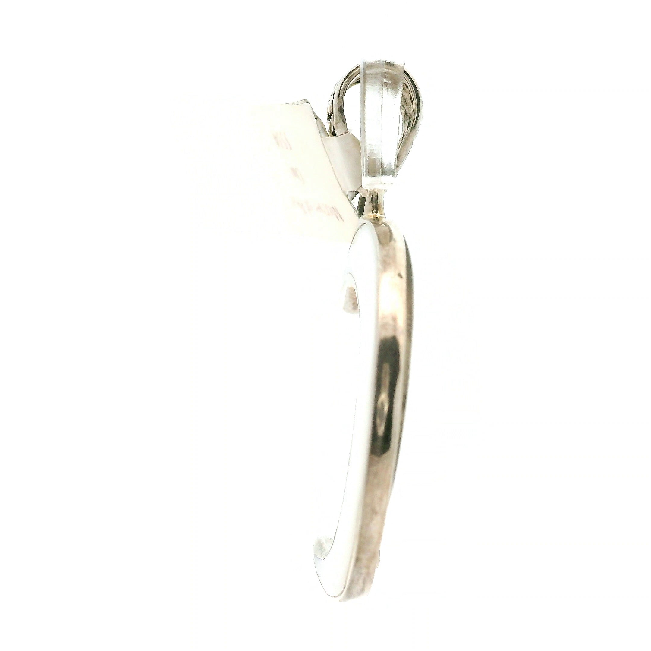 Mother of Pearl Owl Moon Pendant .925 Silver with Rhodium Plating for Peace and Wisdom