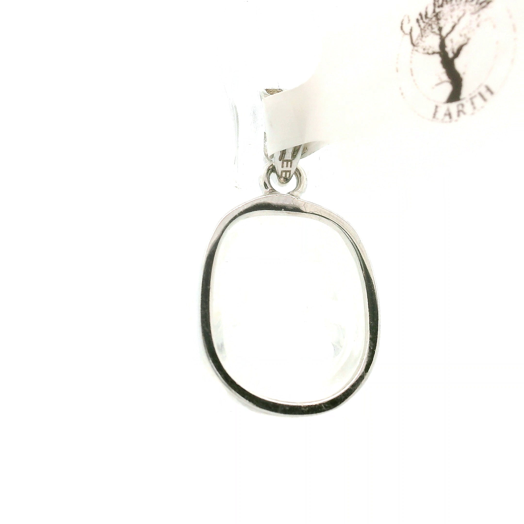 Blue Smoke Lemurian Quartz Pixiu Pendant .925 Silver for Ascension, Connection with Guides and Meditation