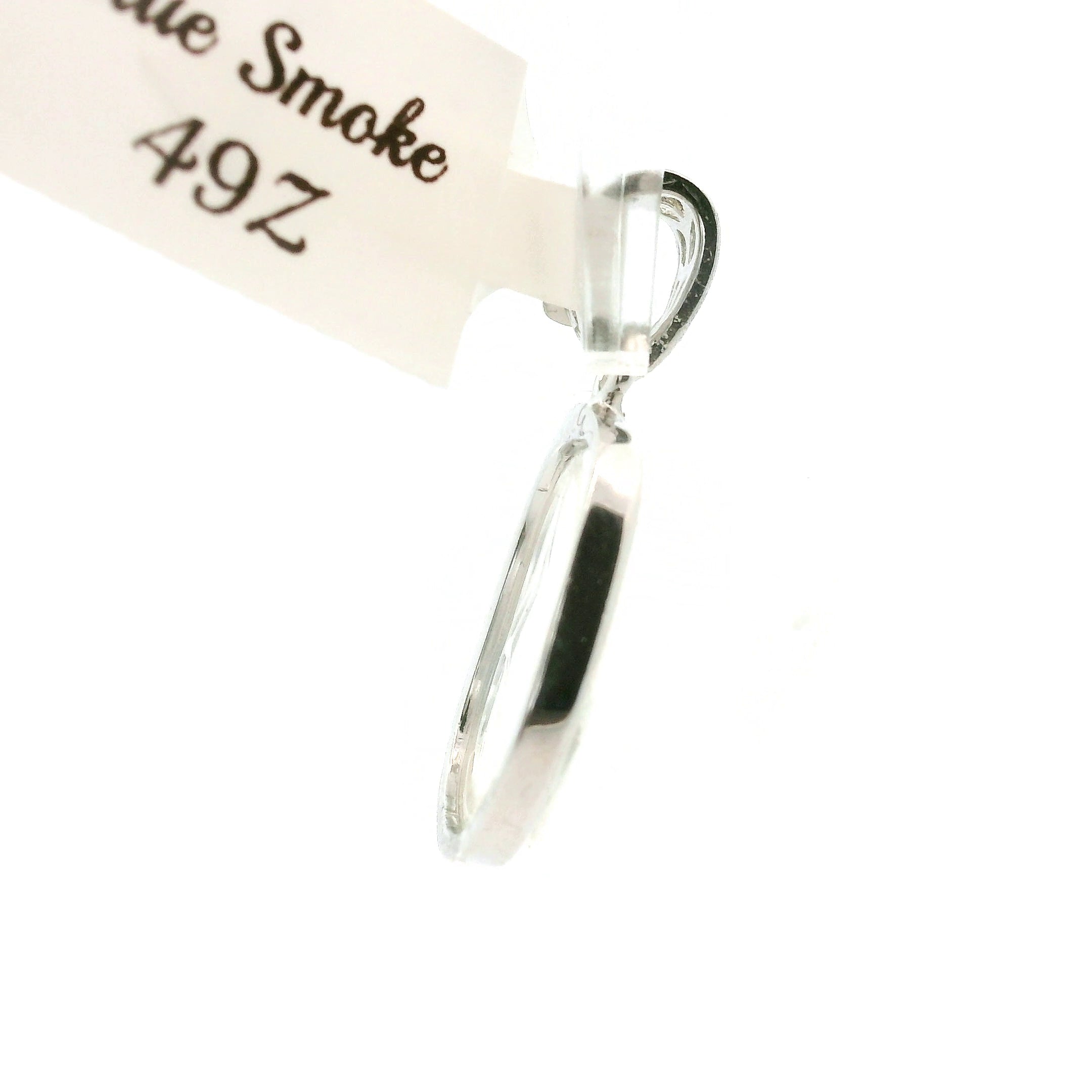 Blue Smoke Lemurian Quartz Pixiu Pendant .925 Silver for Ascension, Connection with Guides and Meditation