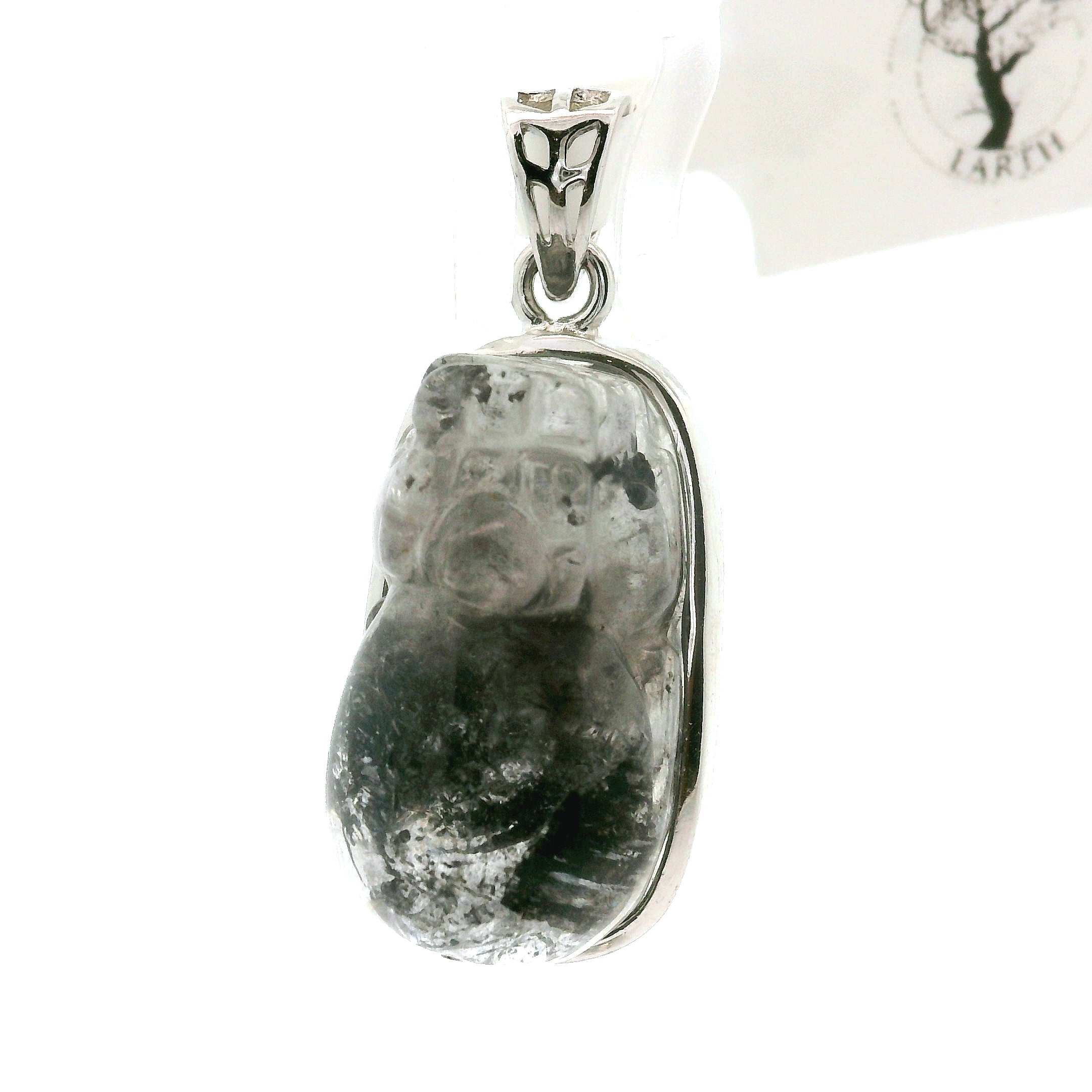 Pakimer Quartz Pixiu Pendant .925 Silver for Ascension, Connection with Guides and Meditation