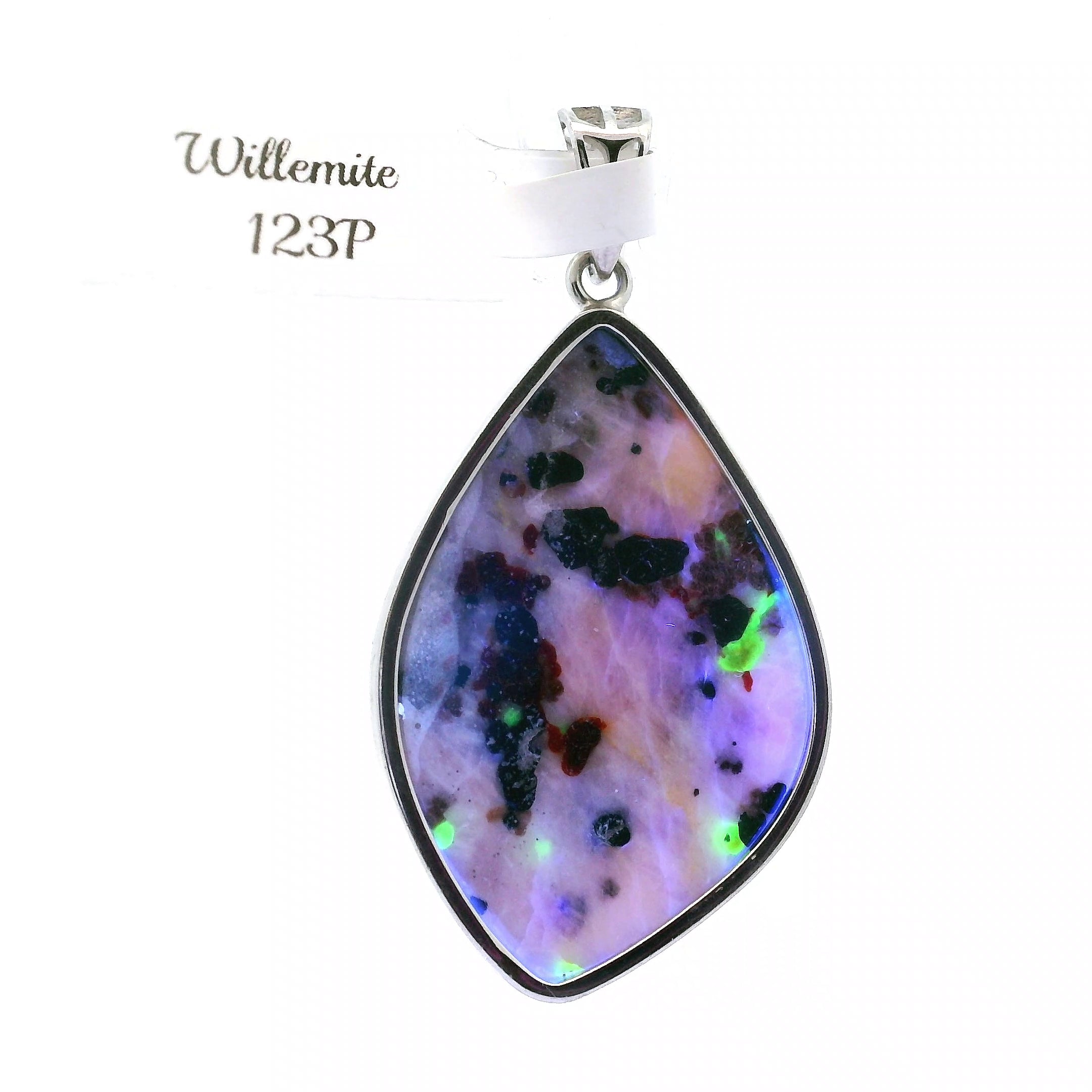 Willemite UV-Reactive Pendant 925 Silver for Creativity, Focus and Transformation