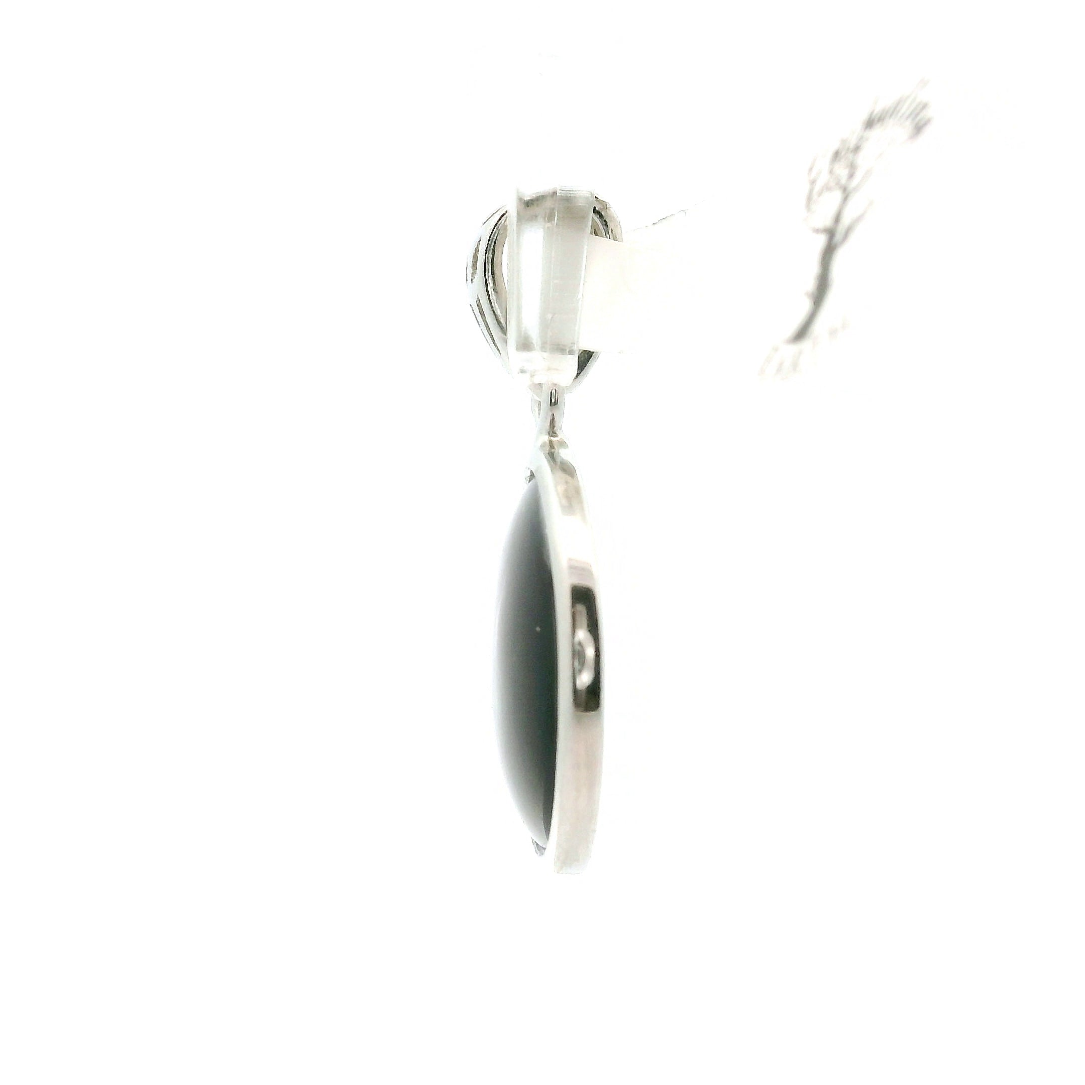 Black Mother of Pearl Pendant .925 Silver for Peace and Enhancing Psychic Abilities