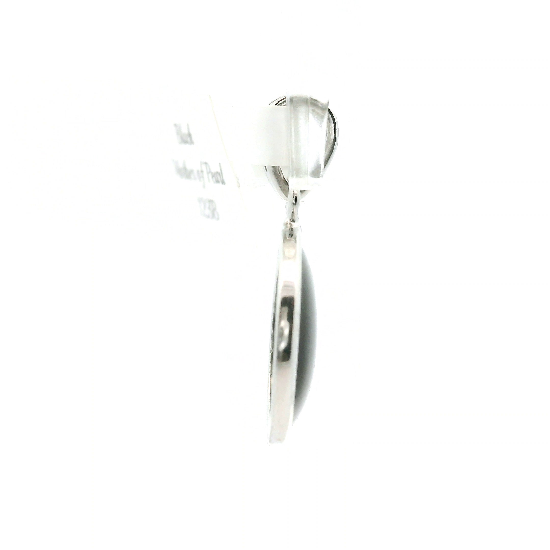 Black Mother of Pearl Pendant .925 Silver for Peace and Enhancing Psychic Abilities
