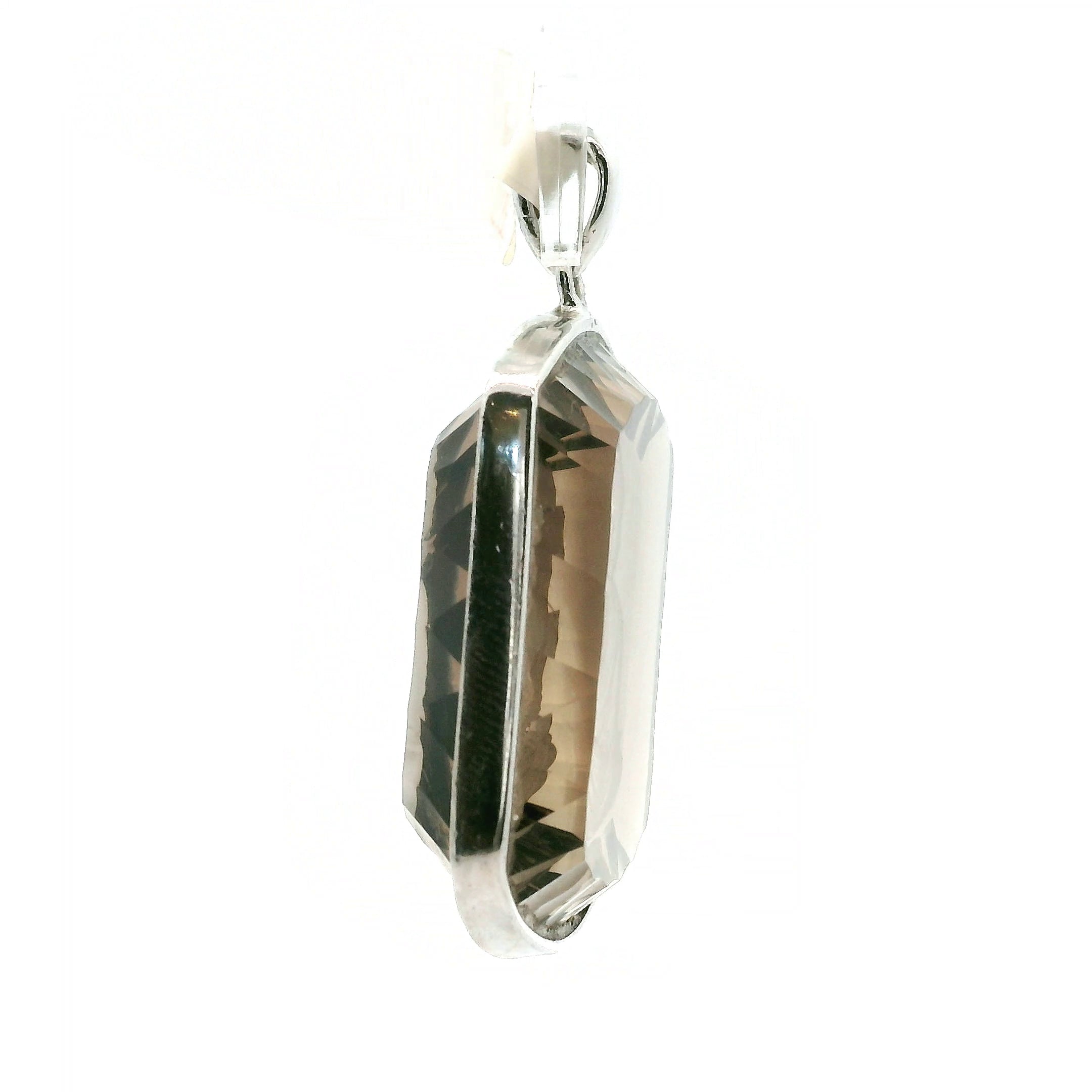 Smokey Quartz Engraved Buddha Pendants .925 Silver for Energetic Cleansing, Manifestation and Protection