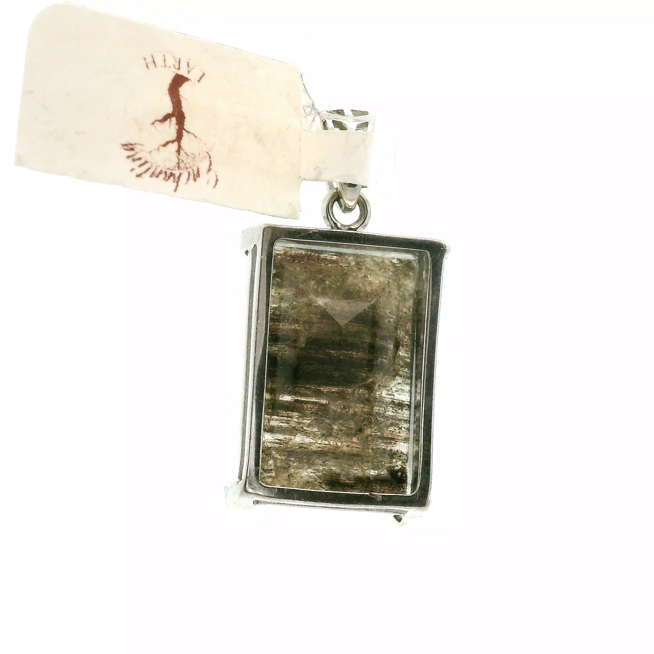 Emerald Cut Tanzania Scapolite Pendant .925 Silver for Enhancing Communication with Guides, Insight & Memory