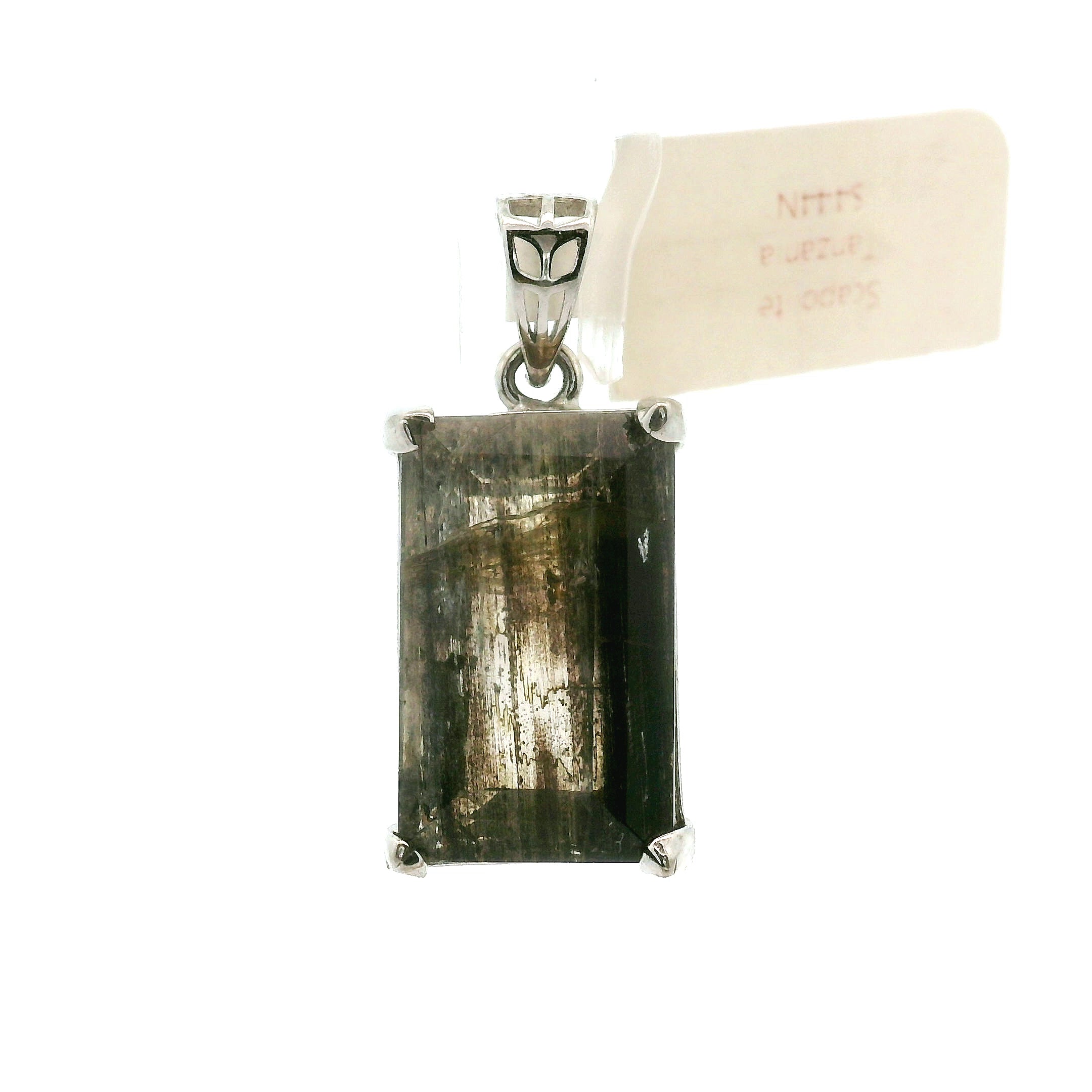 Emerald Cut Tanzania Scapolite Pendant .925 Silver for Enhancing Communication with Guides, Insight & Memory