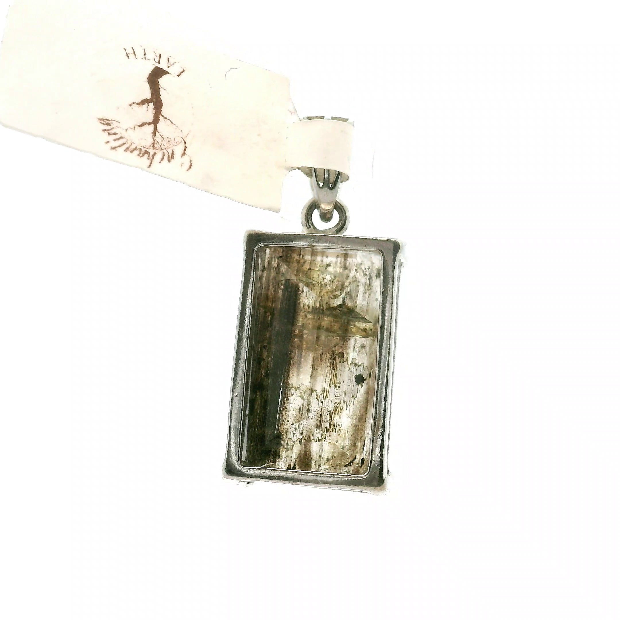 Emerald Cut Tanzania Scapolite Pendant .925 Silver for Enhancing Communication with Guides, Insight & Memory