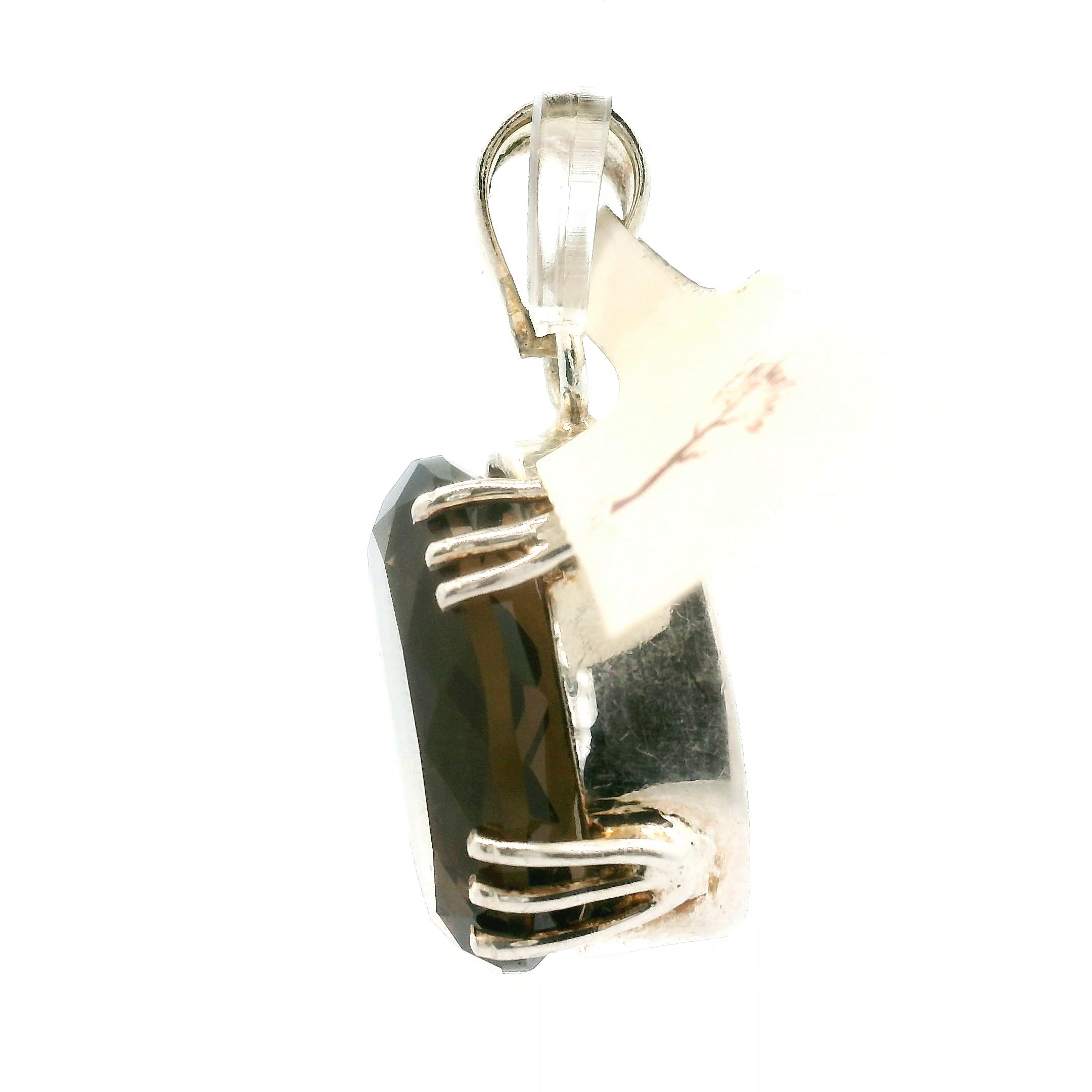 Smokey Quartz Faceted Pendants .925 Silver for Energetic Cleansing, Manifestation and Protection