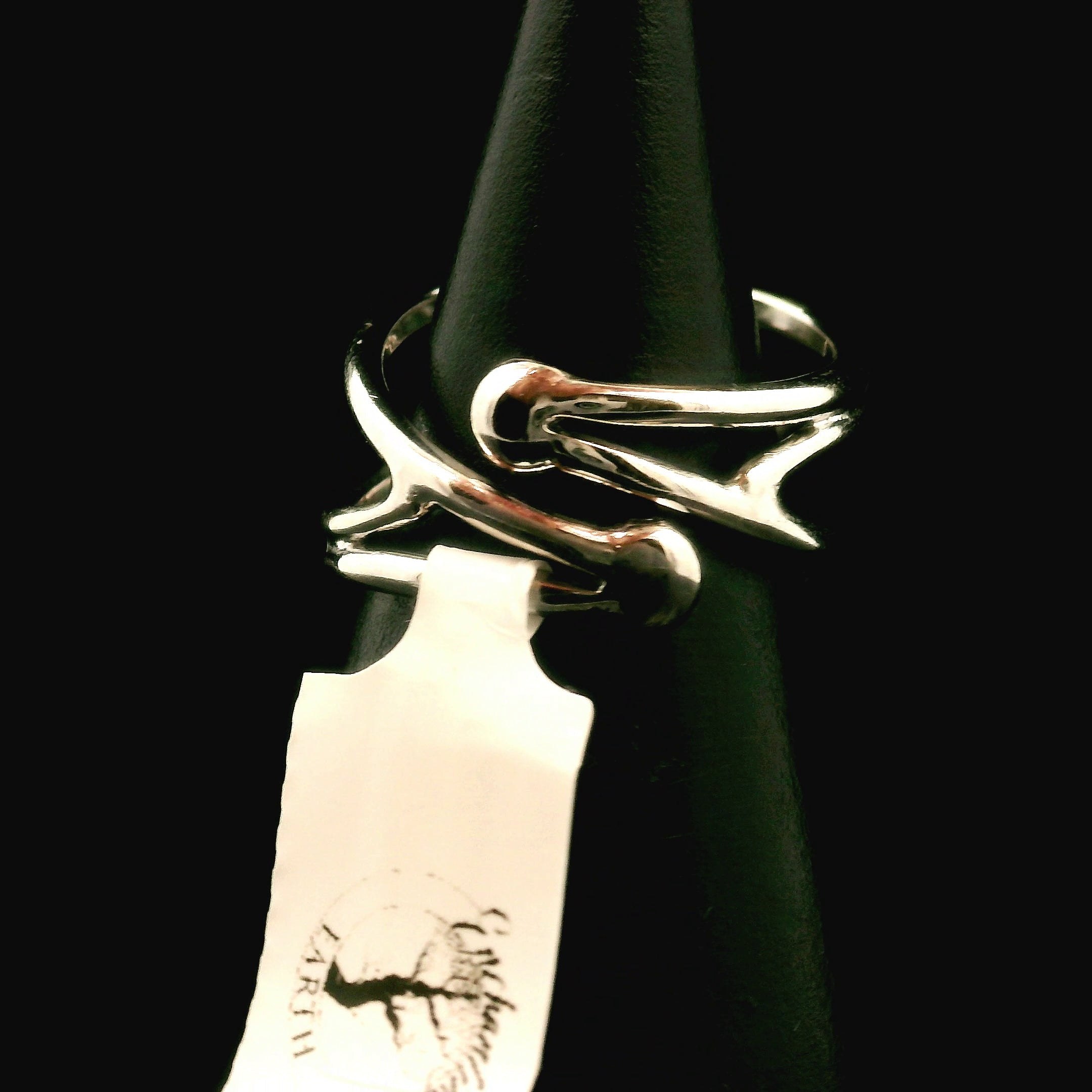 Amazonite Faceted Cuff Ring .925 Silver for Communication, Harmony and Hope