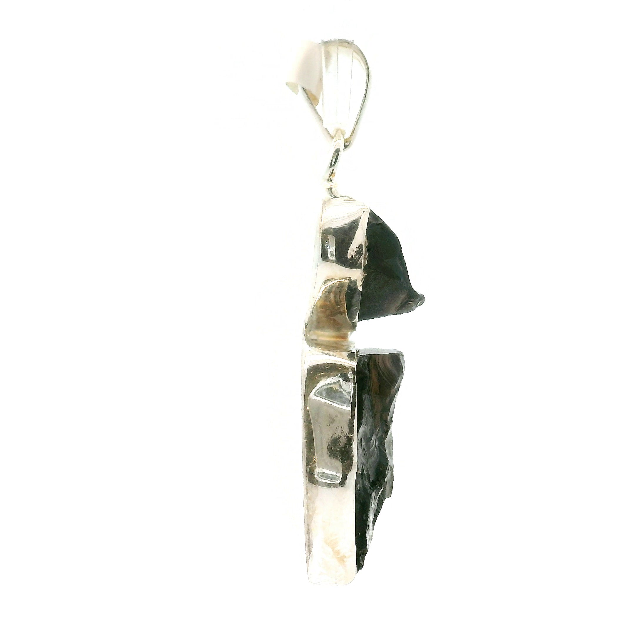 Smokey Quartz Multi-Stone Pendant .925 Silver for Energetic Cleansing, Manifestation and Protection