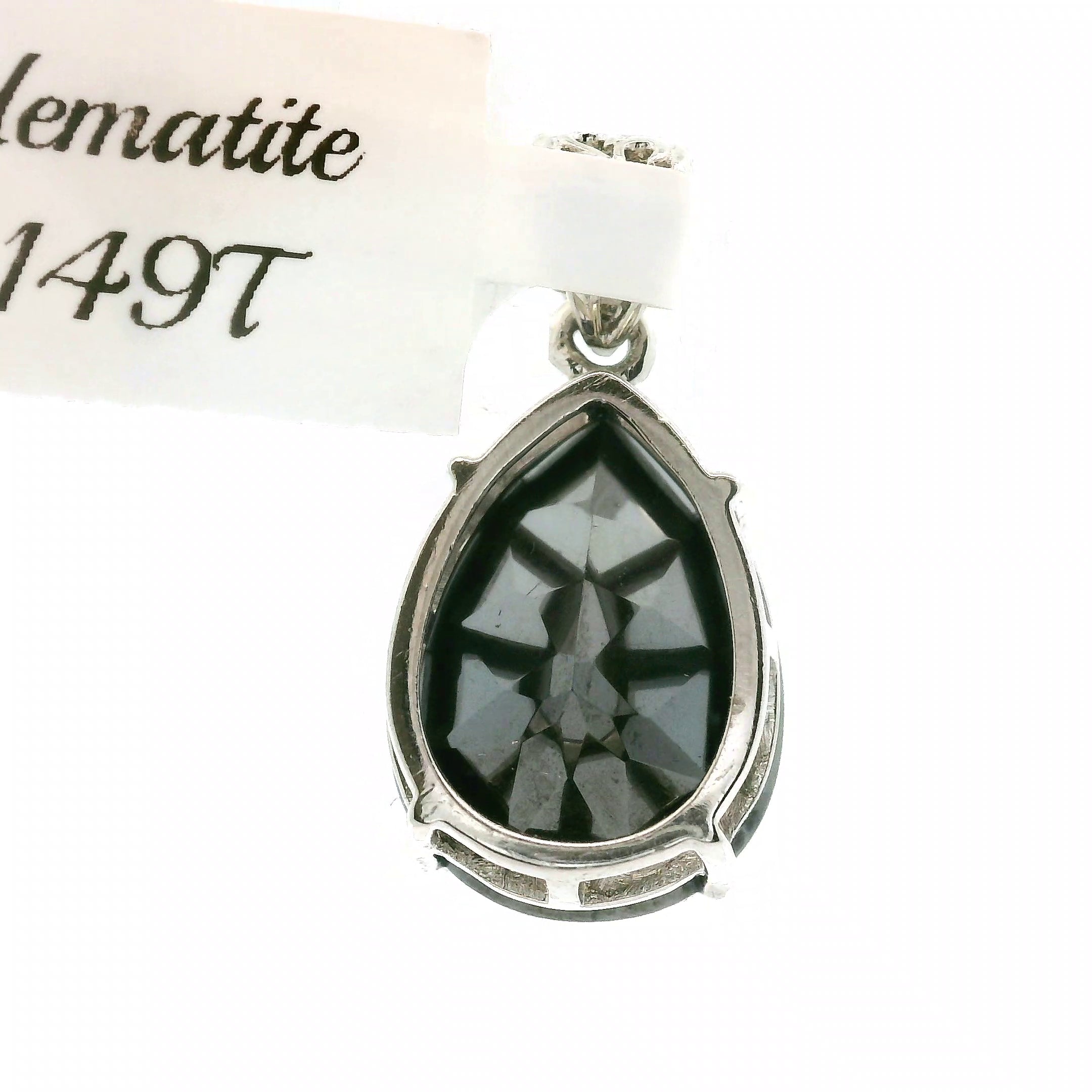 Hematite Faceted Pendant .925 Silver for Deep Transformatinon and Grounding