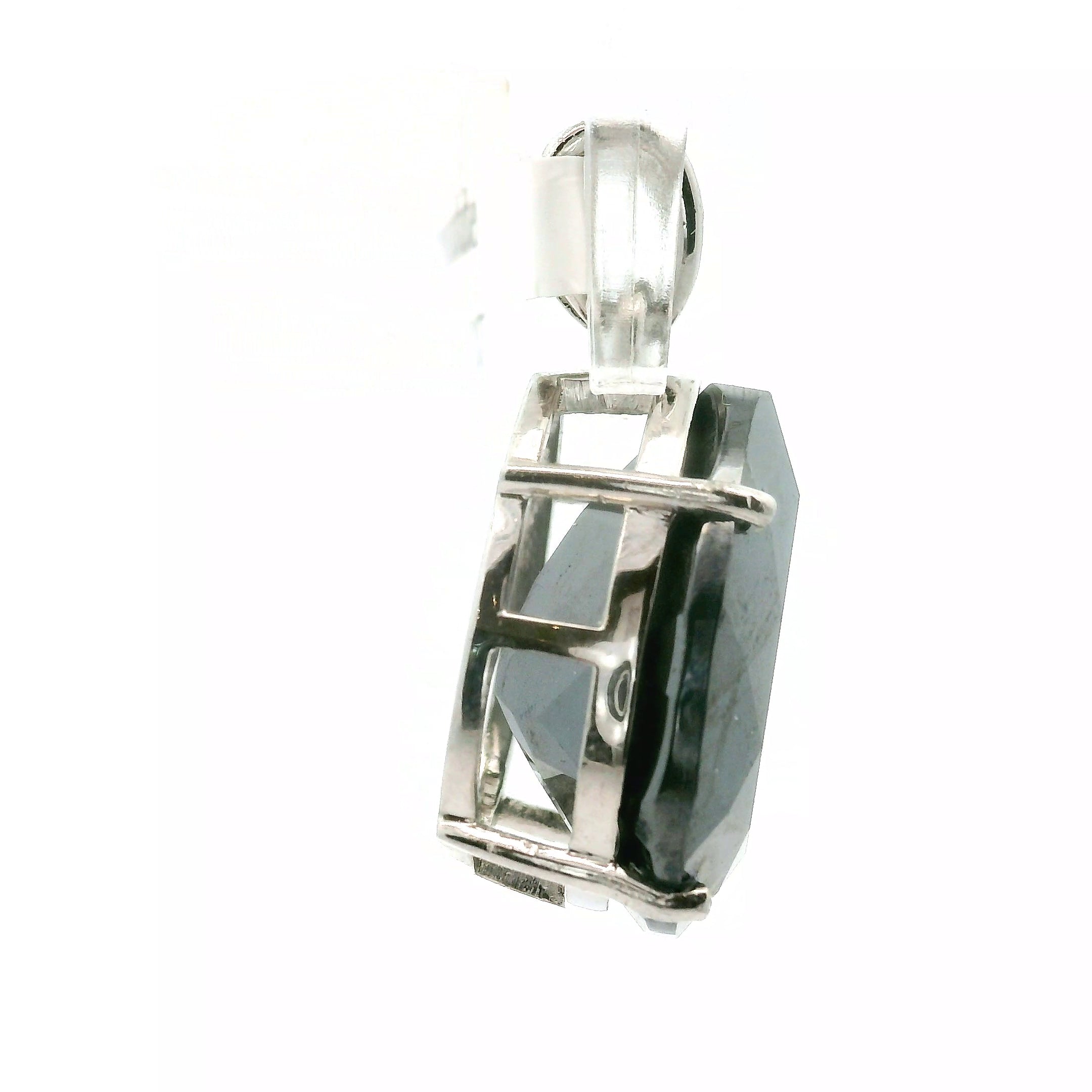 Hematite Faceted Pendant .925 Silver for Deep Transformatinon and Grounding