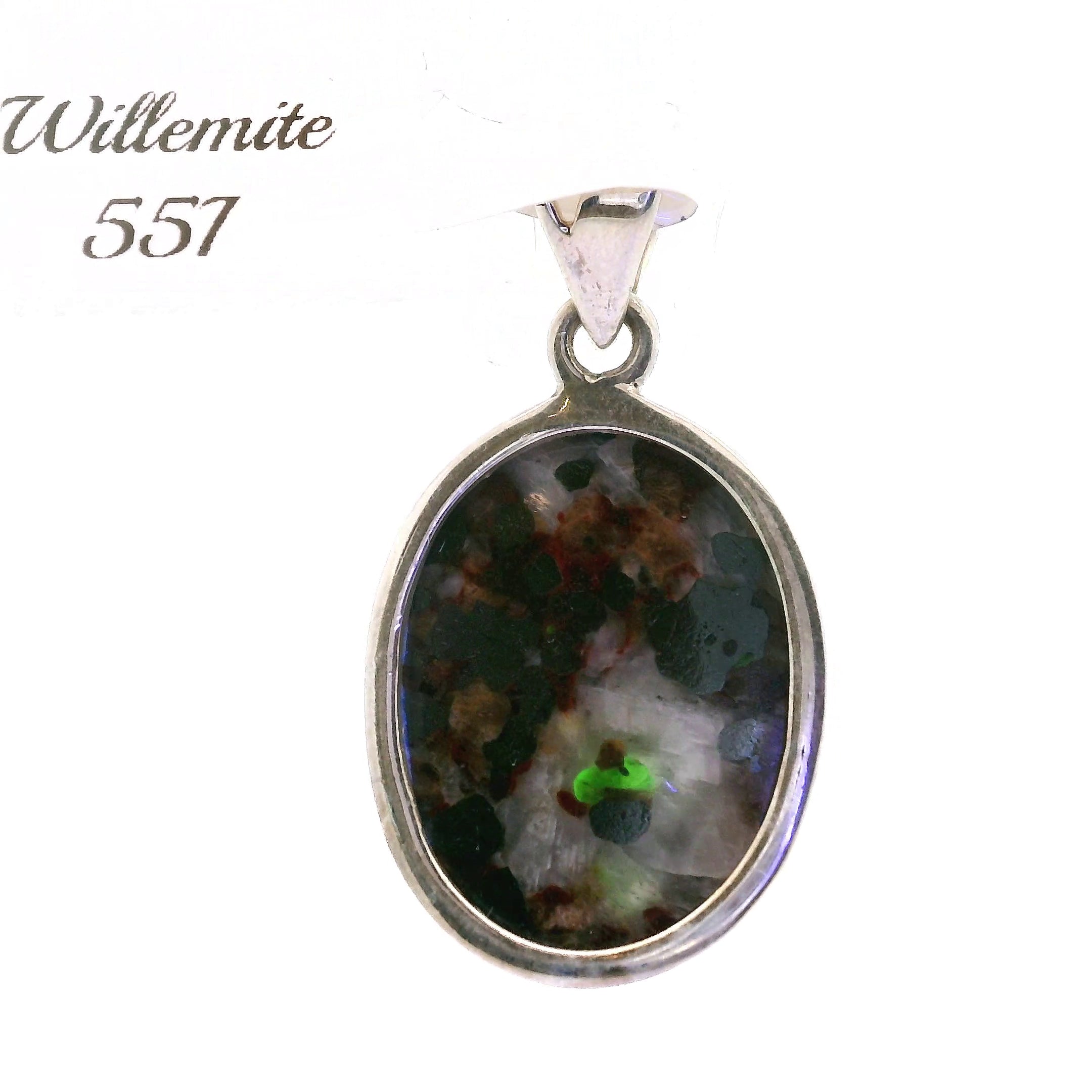 Willemite UV-Reactive Pendants 925 Silver for Creativity, Focus and Transformation