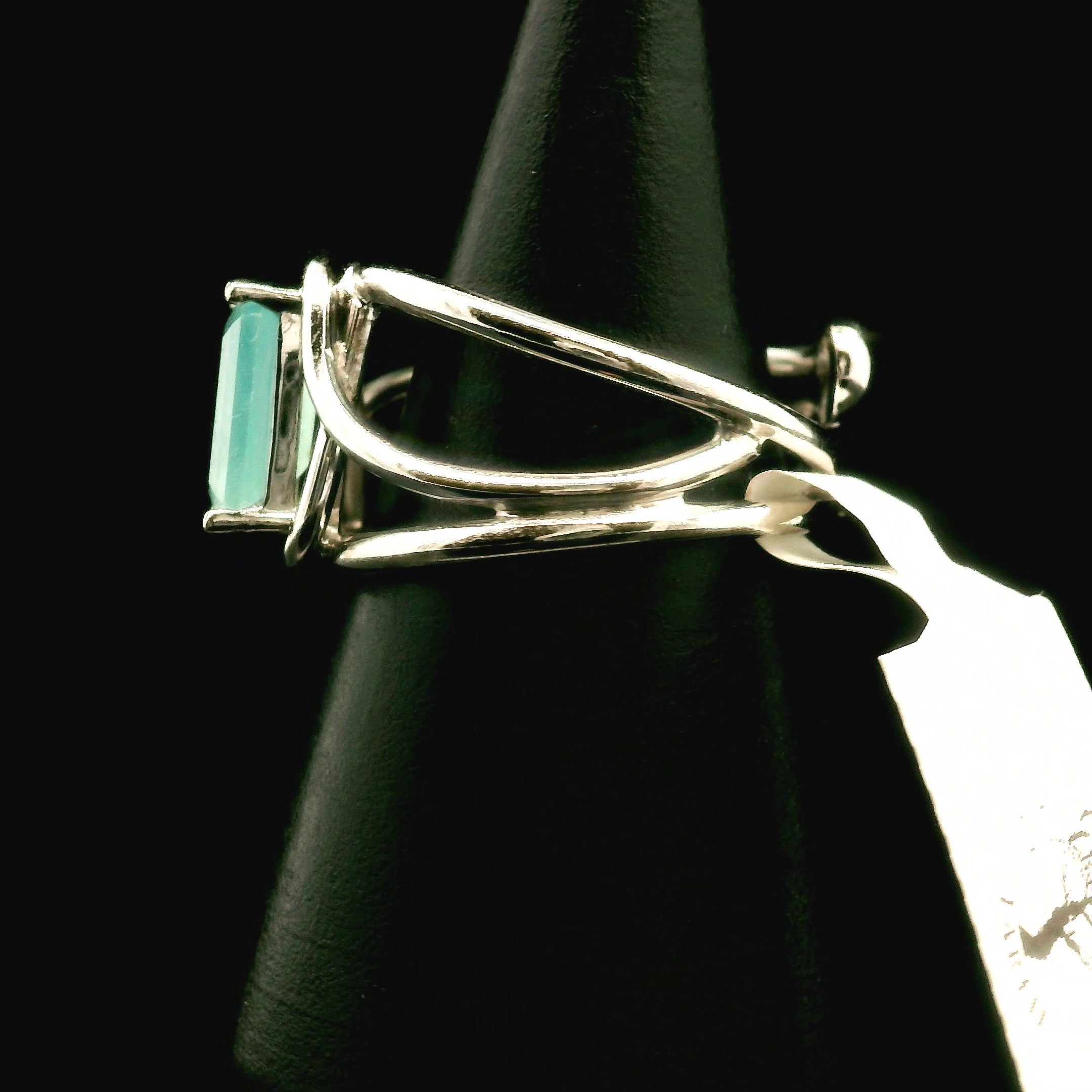 Smithsonite Cuff Ring 925 Silver for Emotional Healing, Compassion and Renewal